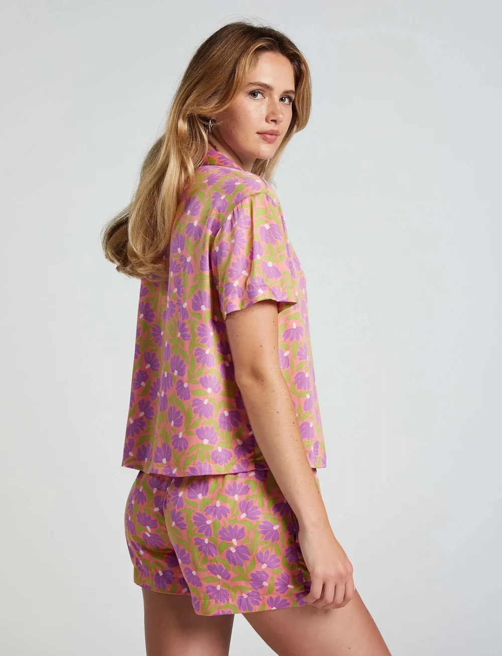 Hunkemöller - Short Vis Satin Aloha - shorts - flamingo pink - 4