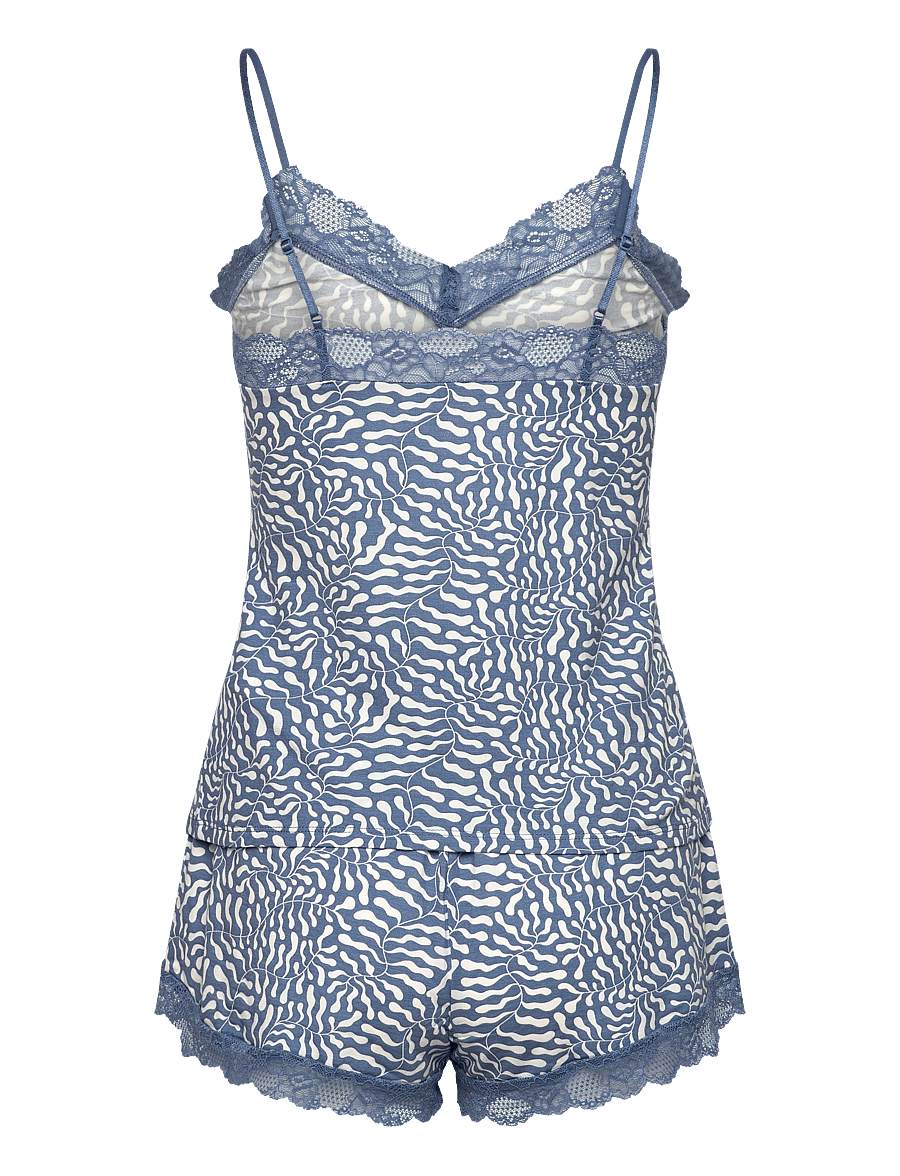 Hunkemöller - Pj Cami Short Viscose - pyjamat - coronet blue - 2