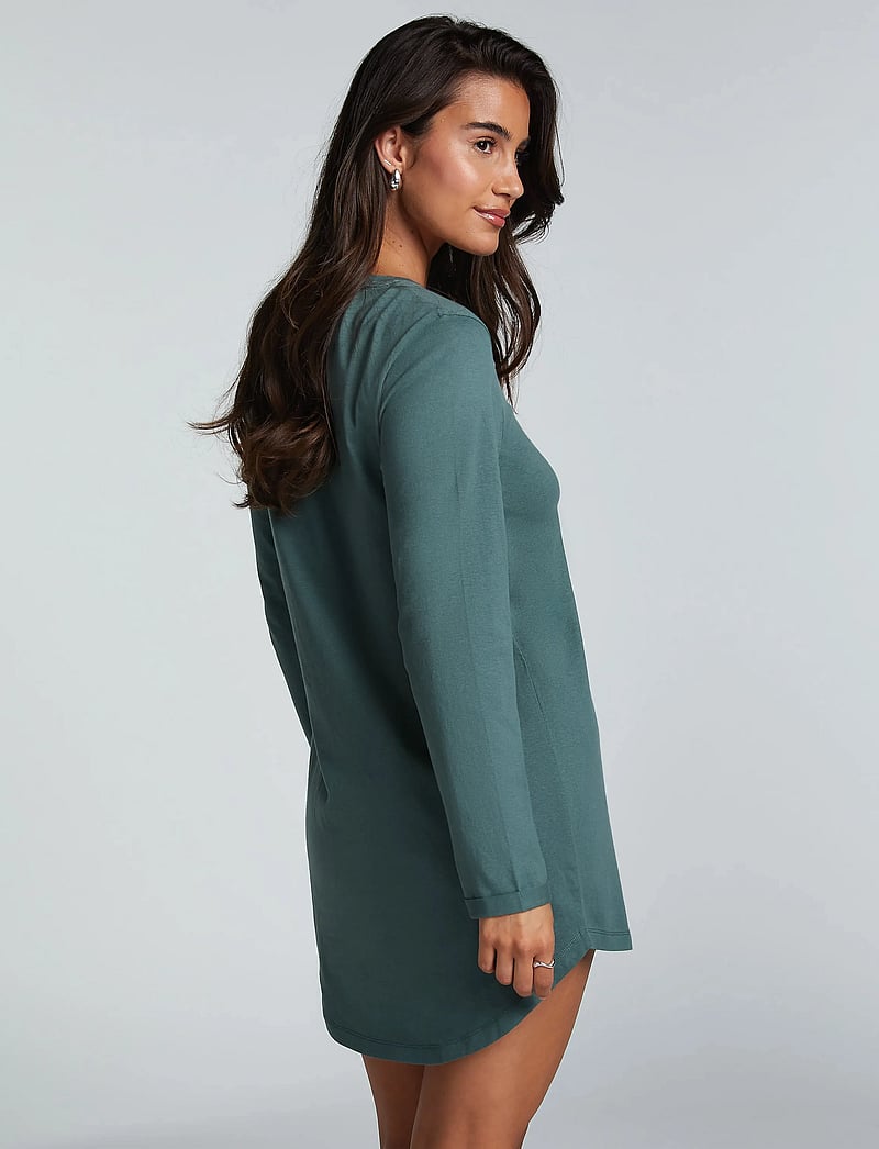 Hunkemöller - Nightie Ls Pocket - natkjoler - dark forest - 4