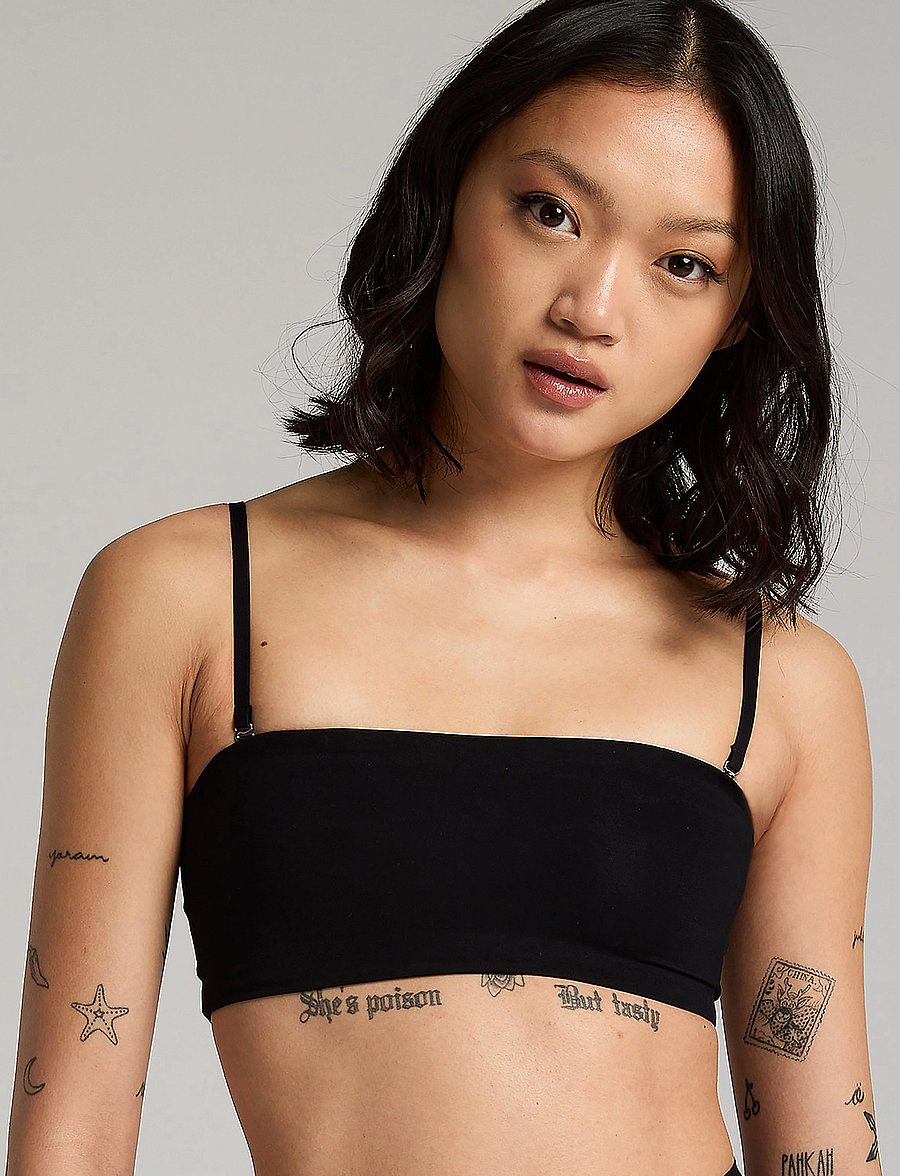 Hunkemöller - SMOOTH BANDEAU BRALETTE - pehmeät rintaliivit - caviar - 0