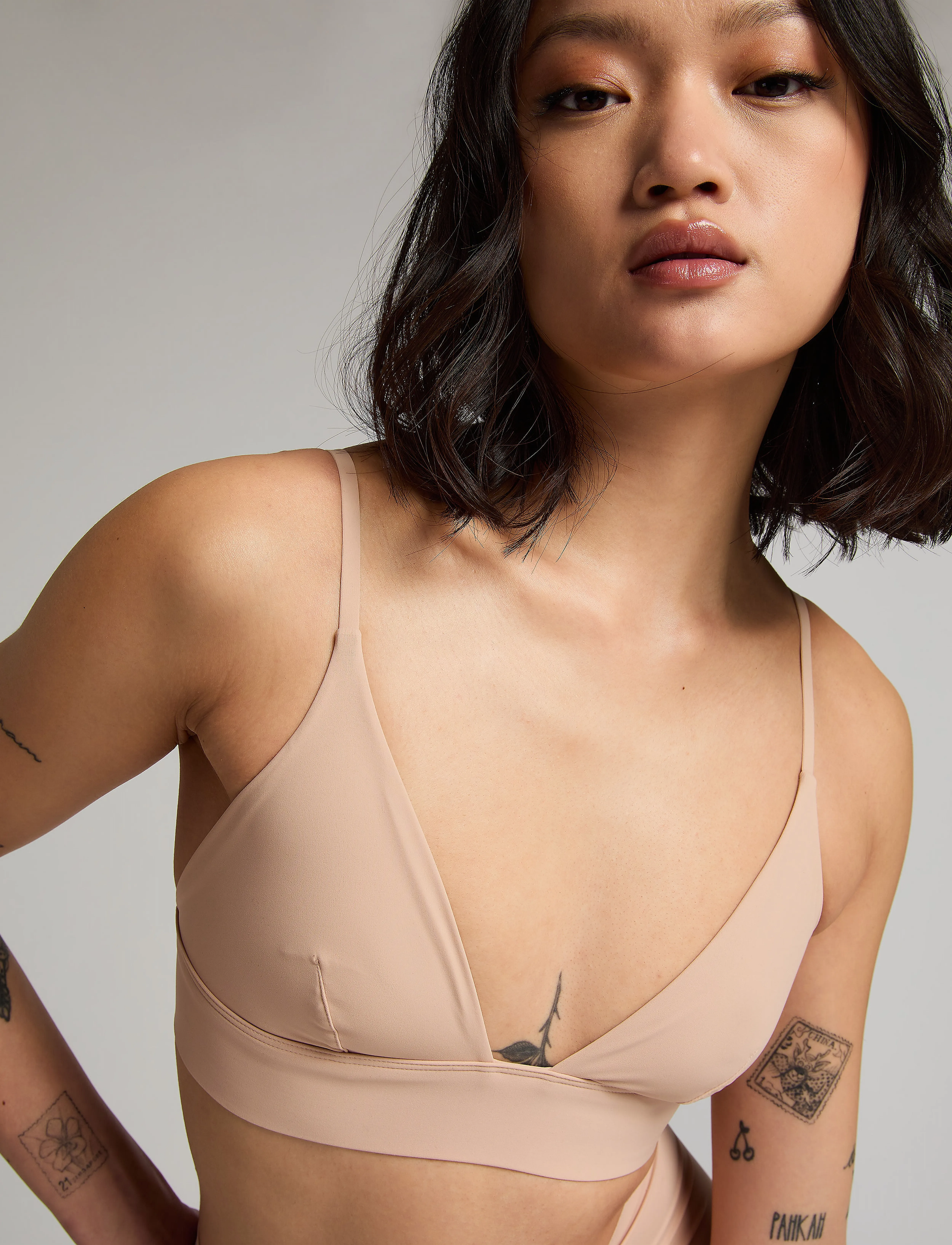 Hunkemöller SMOOTH TRIANGLE BRALETTE - Hunkemöller - RUGBY TAN / pink/rose