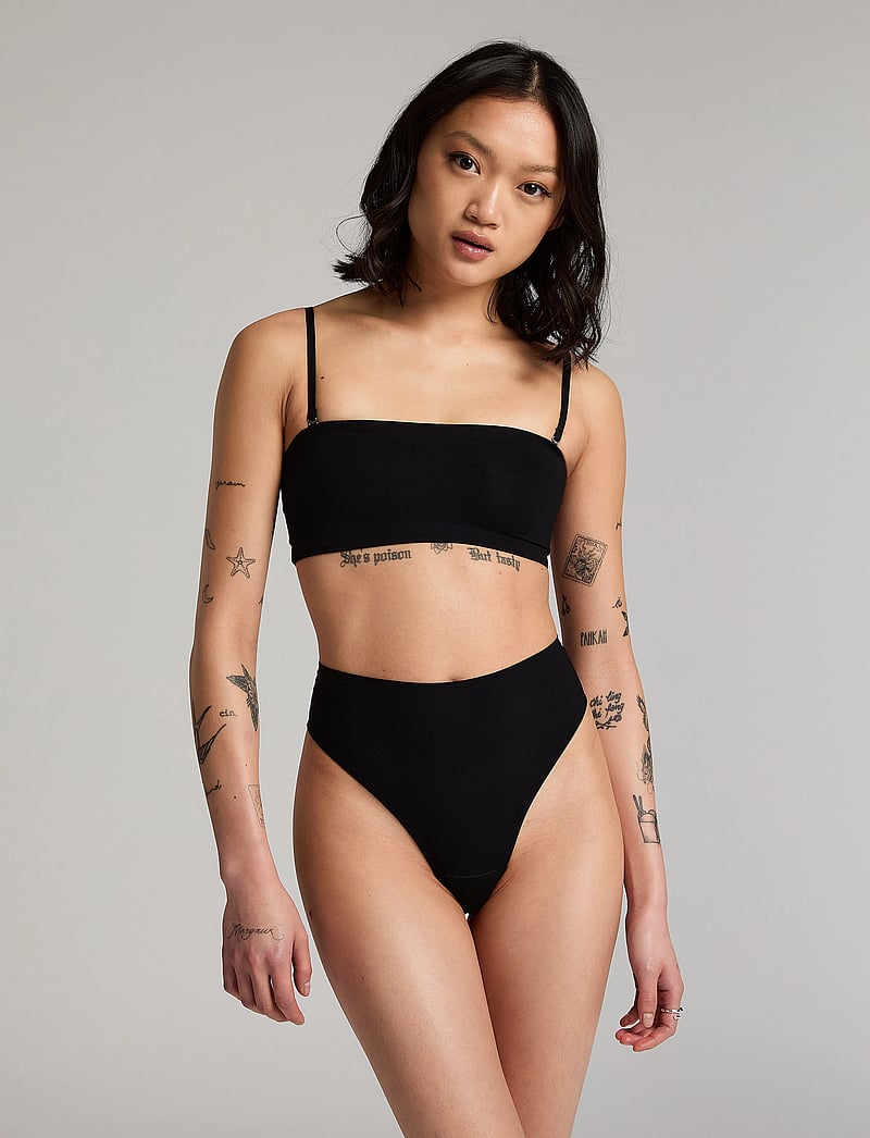 Hunkemöller - SMOOTH HL STRING H - seamless panties - caviar - 0