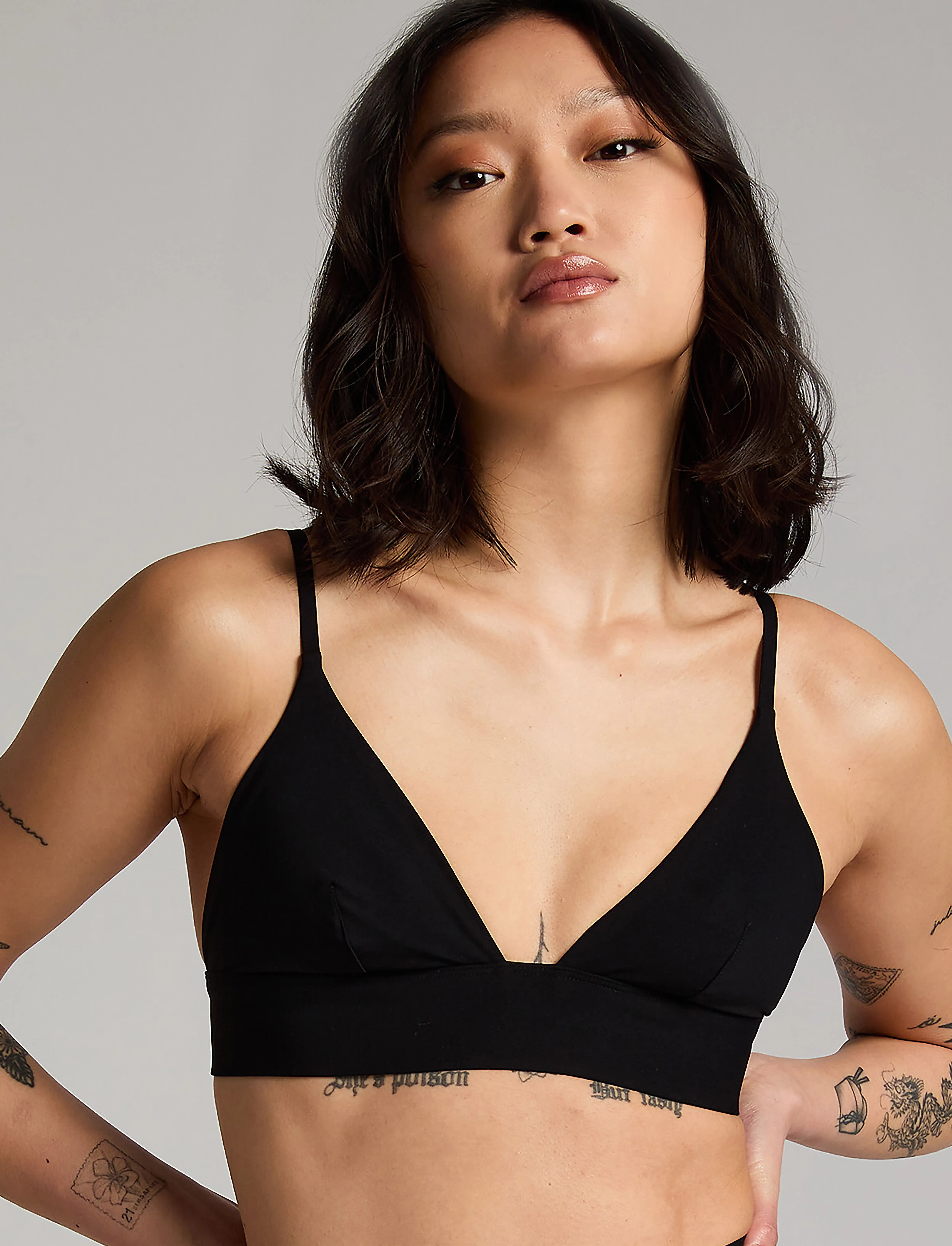 Hunkemöller SMOOTH TRIANGLE BRALETTE - Hunkemöller - CAVIAR / black