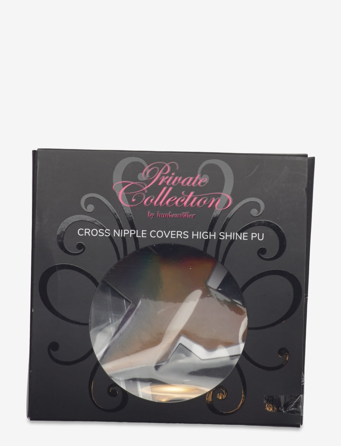 Hunkemöller - Cross Nipple Covers High Shine Pu - rinnahoidjate aksessuaarid - caviar - 1