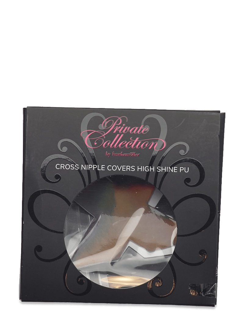 Hunkemöller - Cross Nipple Covers High Shine Pu - rinnahoidjate aksessuaarid - caviar - 1