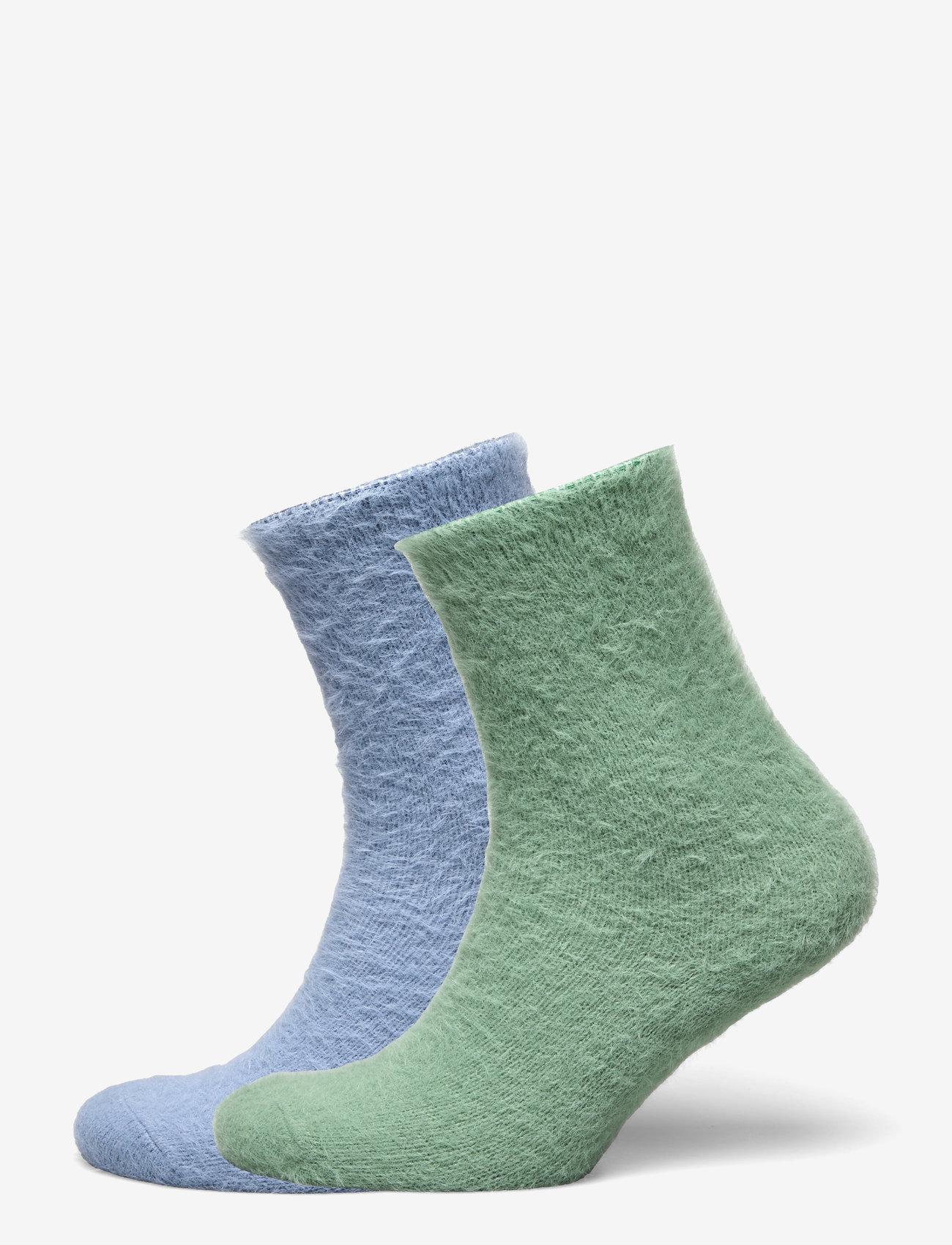 Hunkemöller - 2P Ino Solid Fluffy Socks - granite green - 0