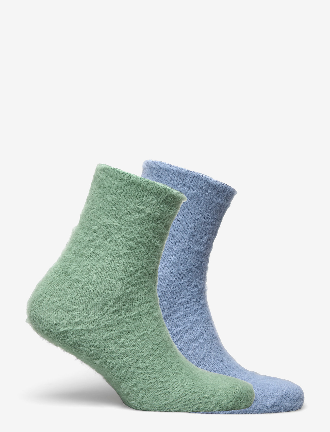 Hunkemöller - 2P Ino Solid Fluffy Socks - granite green - 2
