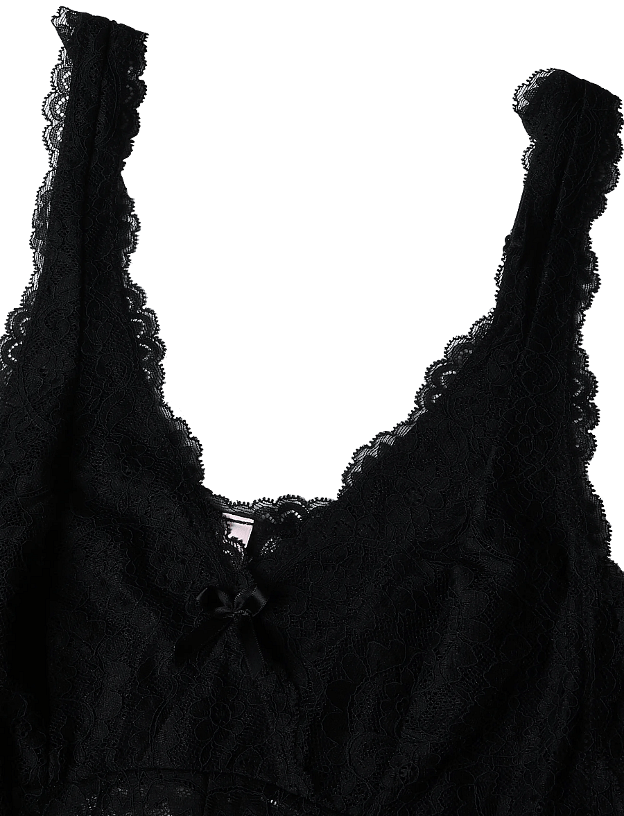 Hunkemöller - SD Nova Lace - nachthemden - black - 2