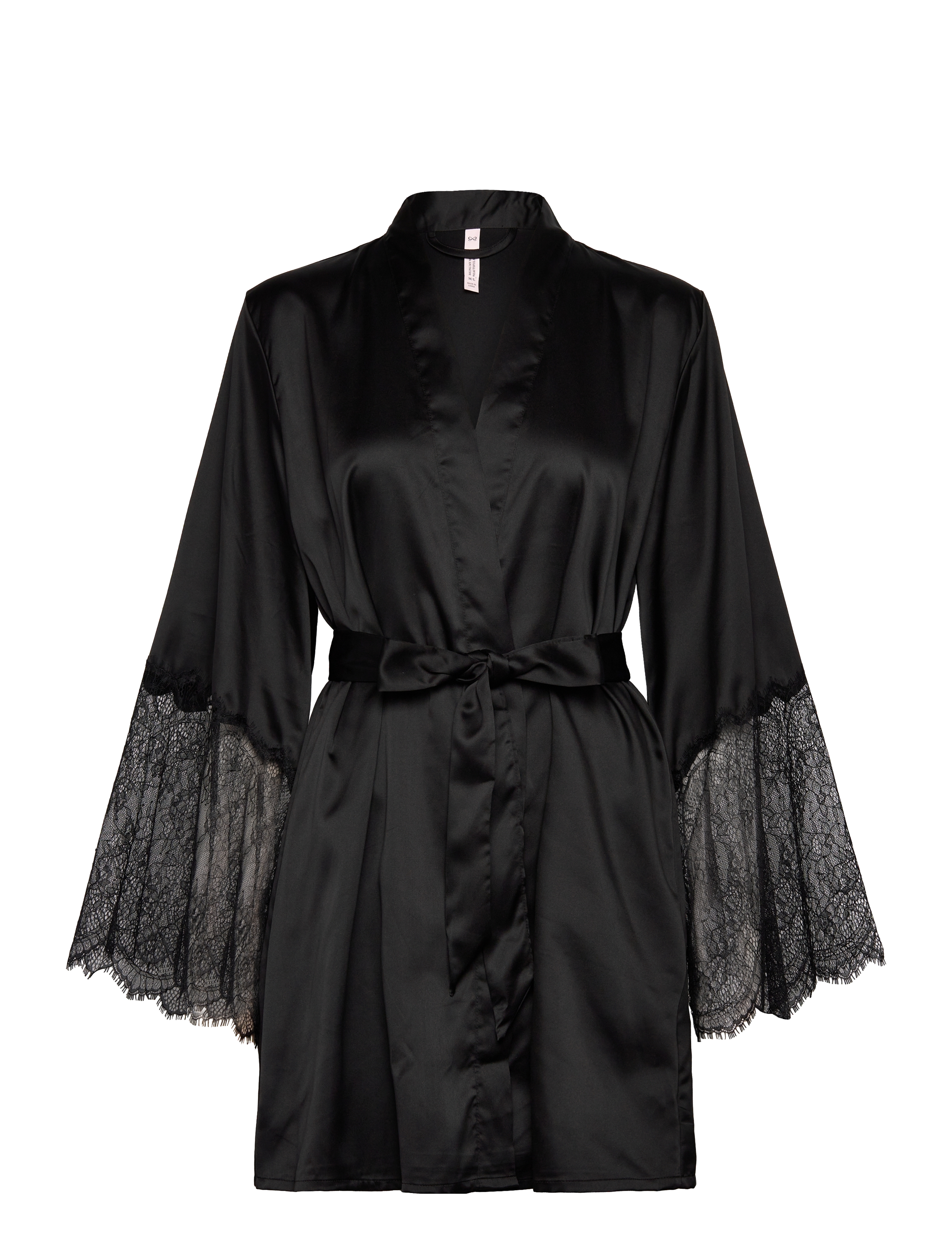 HUNKEMÖLLER Satin Kimono Schwarz - M/L - Damen