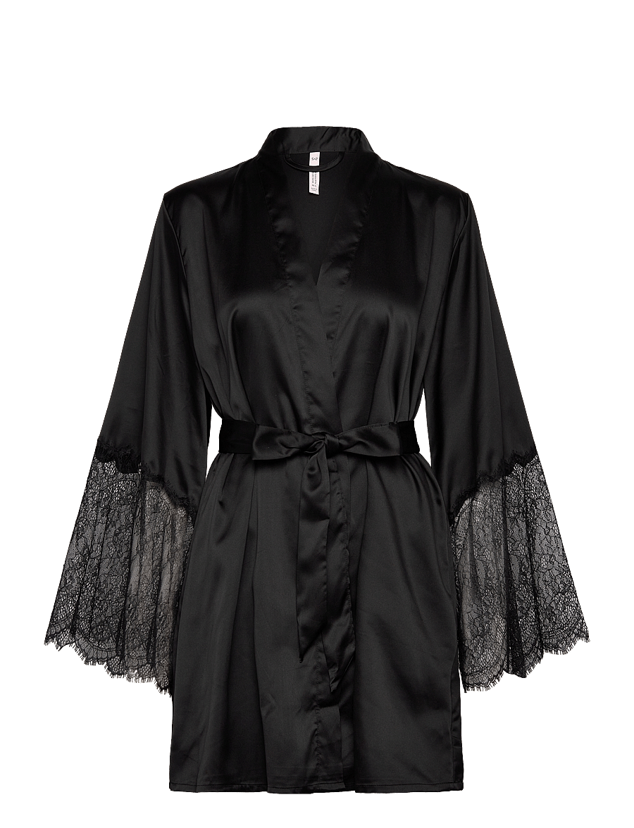 Hunkemöller - Satin Kimono - kimonot - caviar - 1