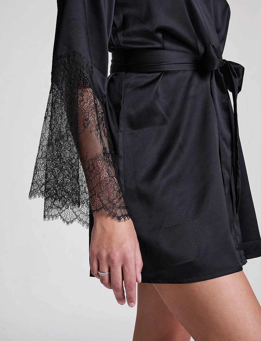 Hunkemöller - Satin Kimono - kimonot - caviar - 3