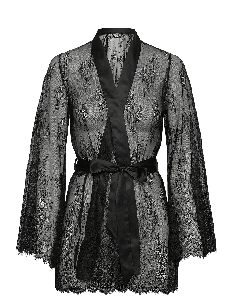 Hunkemöller - Kimono Allover Lace - kimonos - caviar - 1