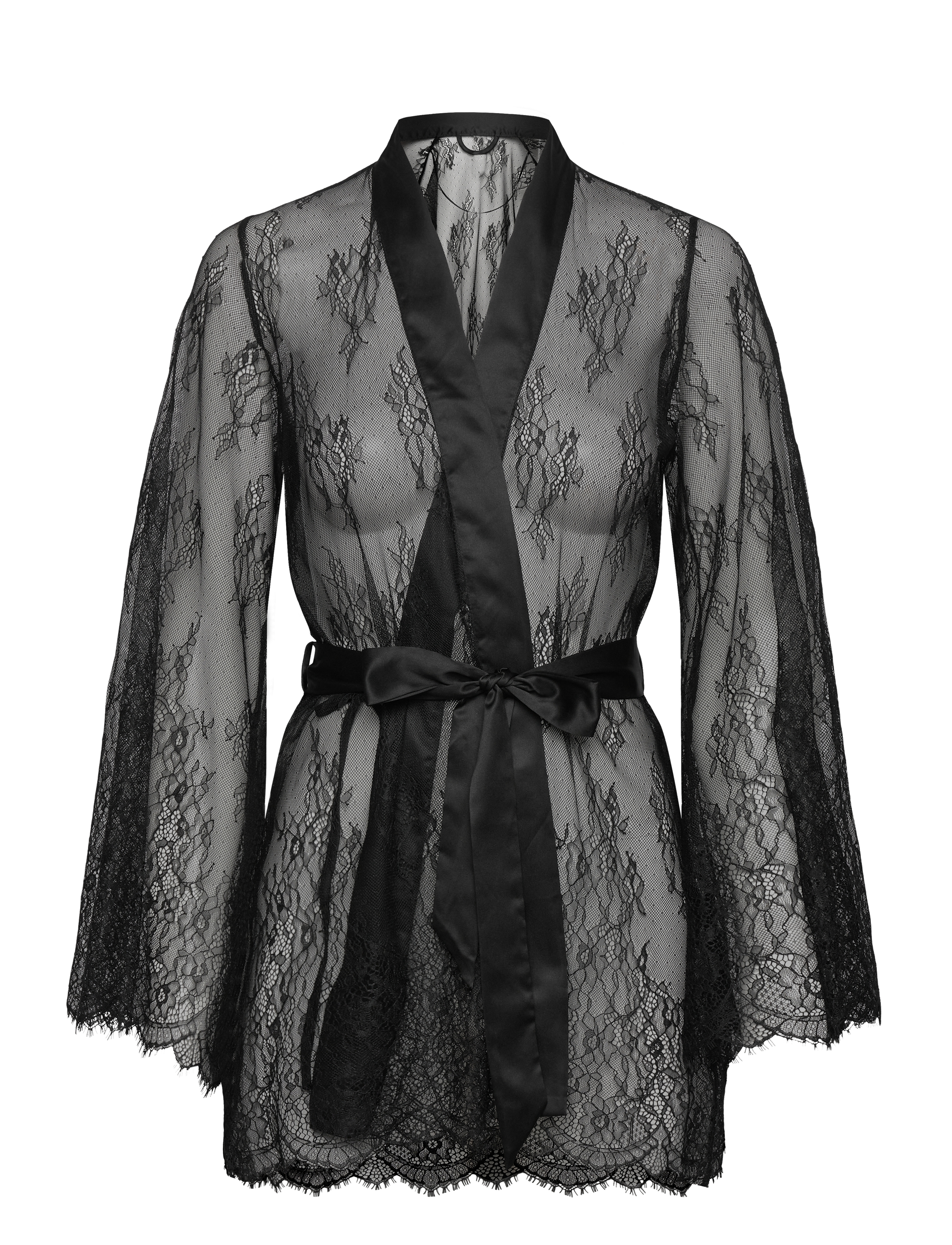 Hunkemöller - Kimono Allover Lace - kimonos - caviar - 1