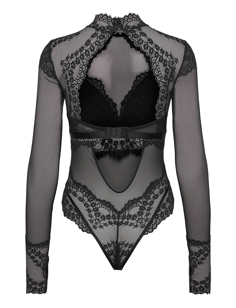 Hunkemöller - Daisy Ls Body - bodies & underkjoler - caviar - 2