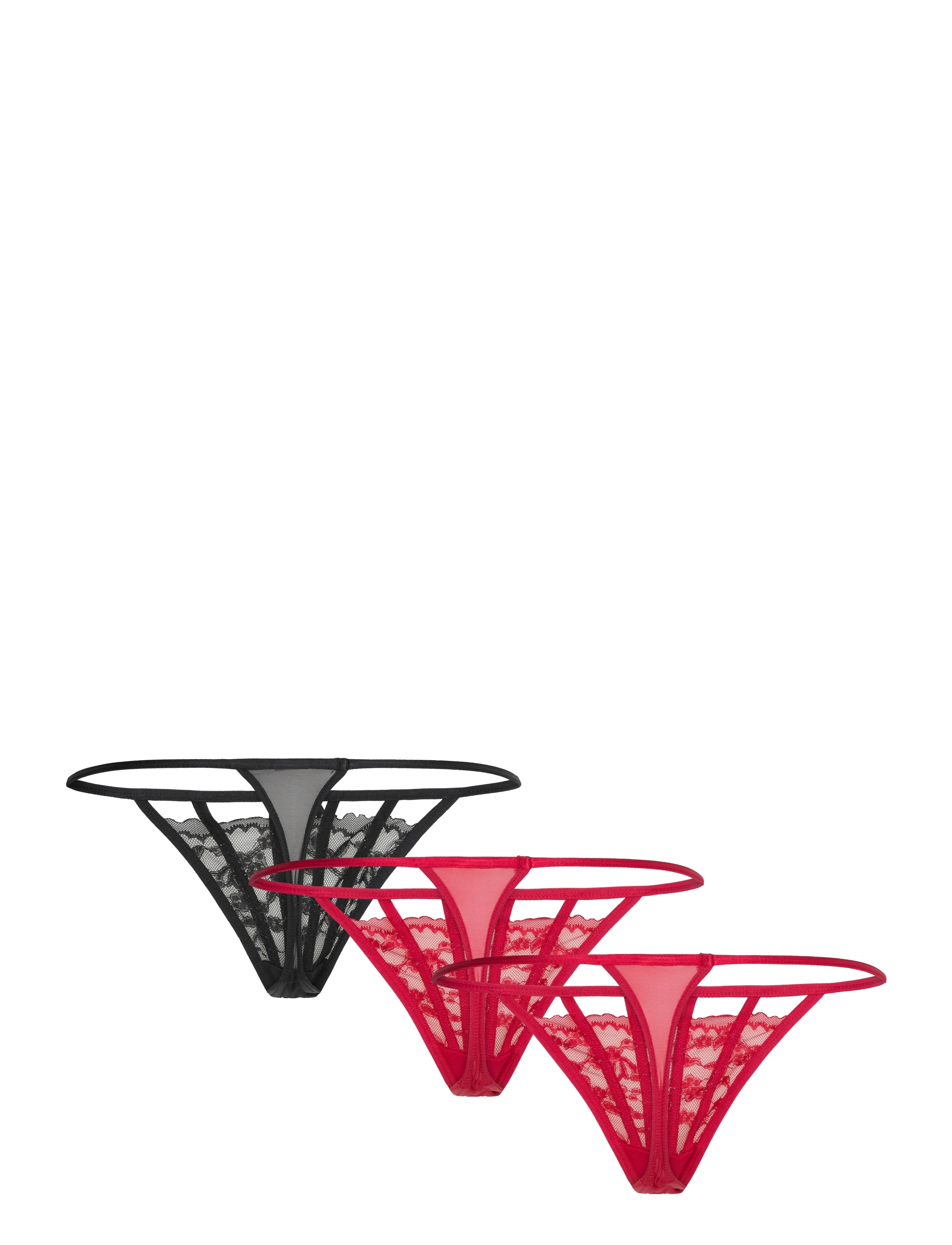 Hunkemöller - 3/PACK STRING - chili pepper - 5