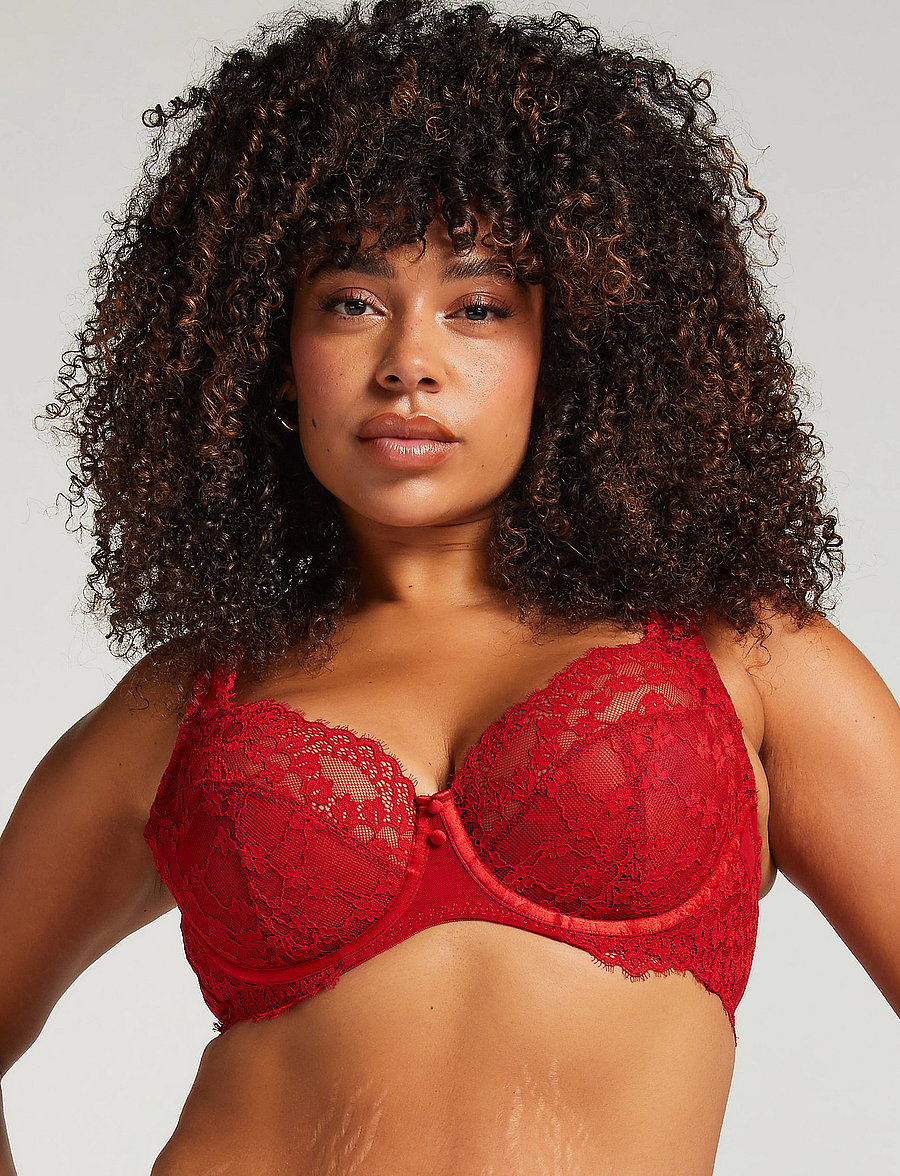 Hunkemöller - Daisy Non-Padded Underwired Bra - krūšturi ar stīpiņām - chili pepper - 0