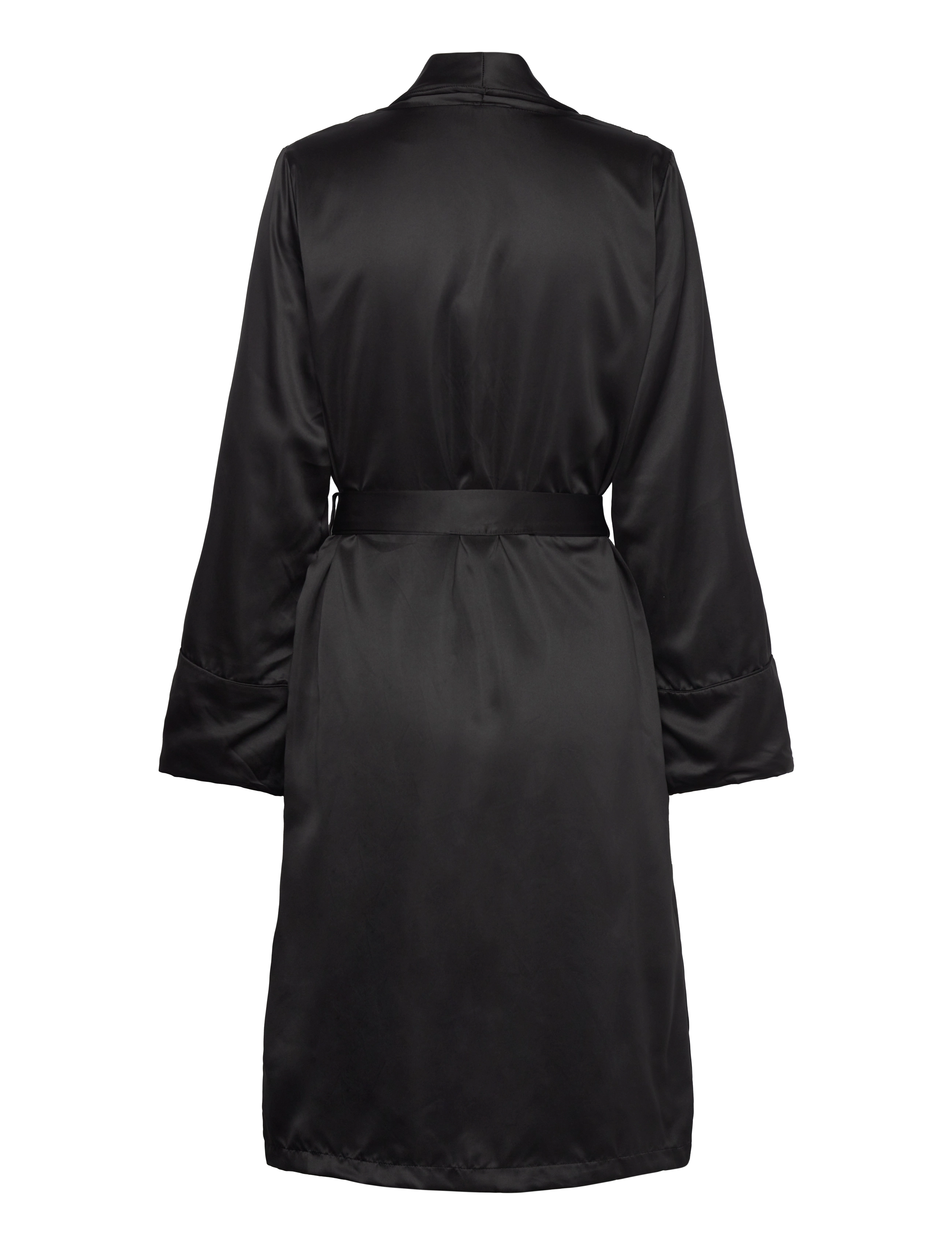 Hunkemöller - ROBE LONG SATIN FLEECE - black - 2