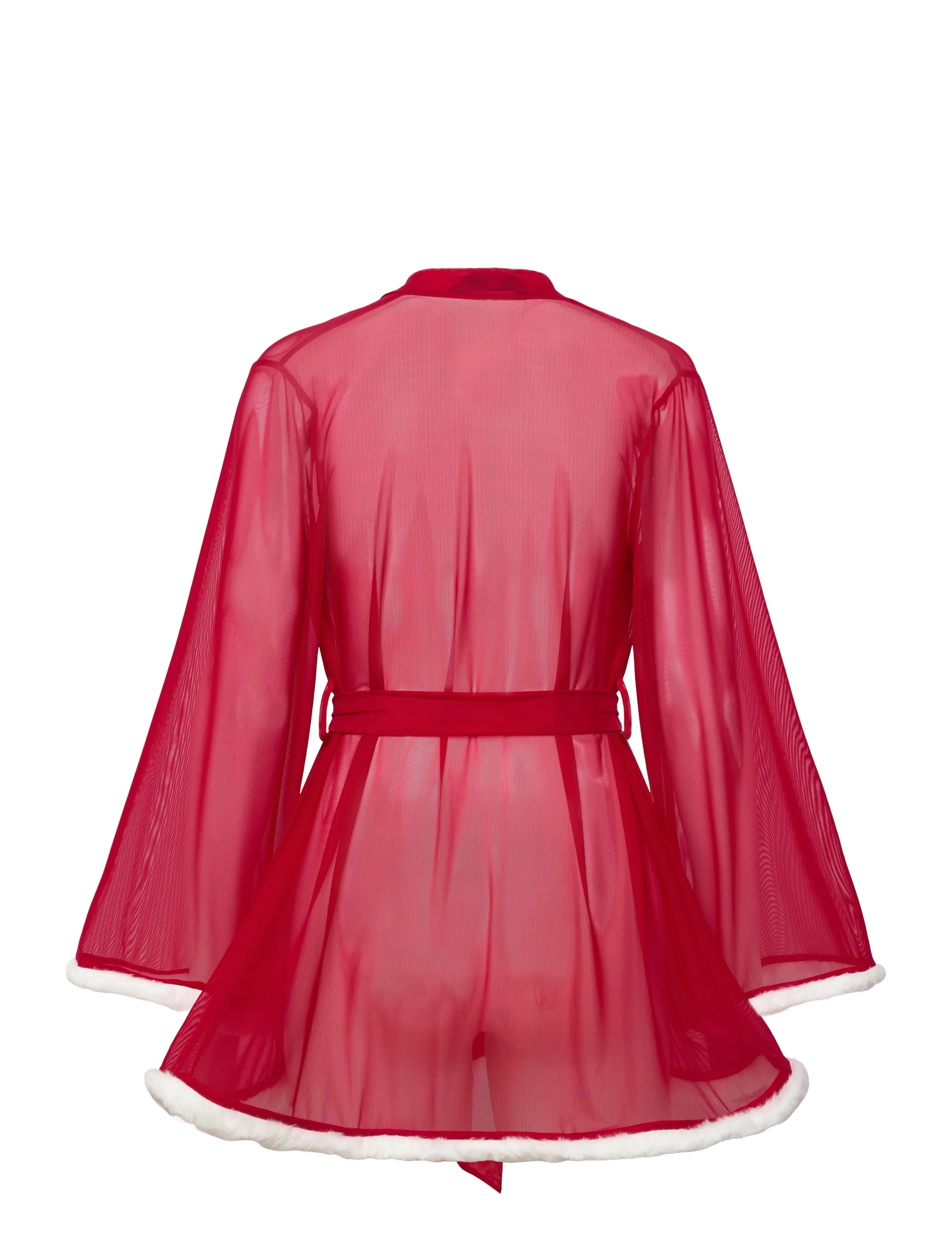 Hunkemöller - KIMONO MESH SANTA - kimonos - tango red - 2