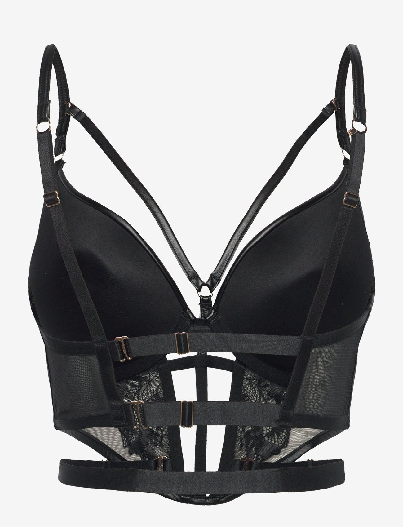 Hunkemöller - Nadia Padded Underwired Longline Push-Up Bra - caviar - 1