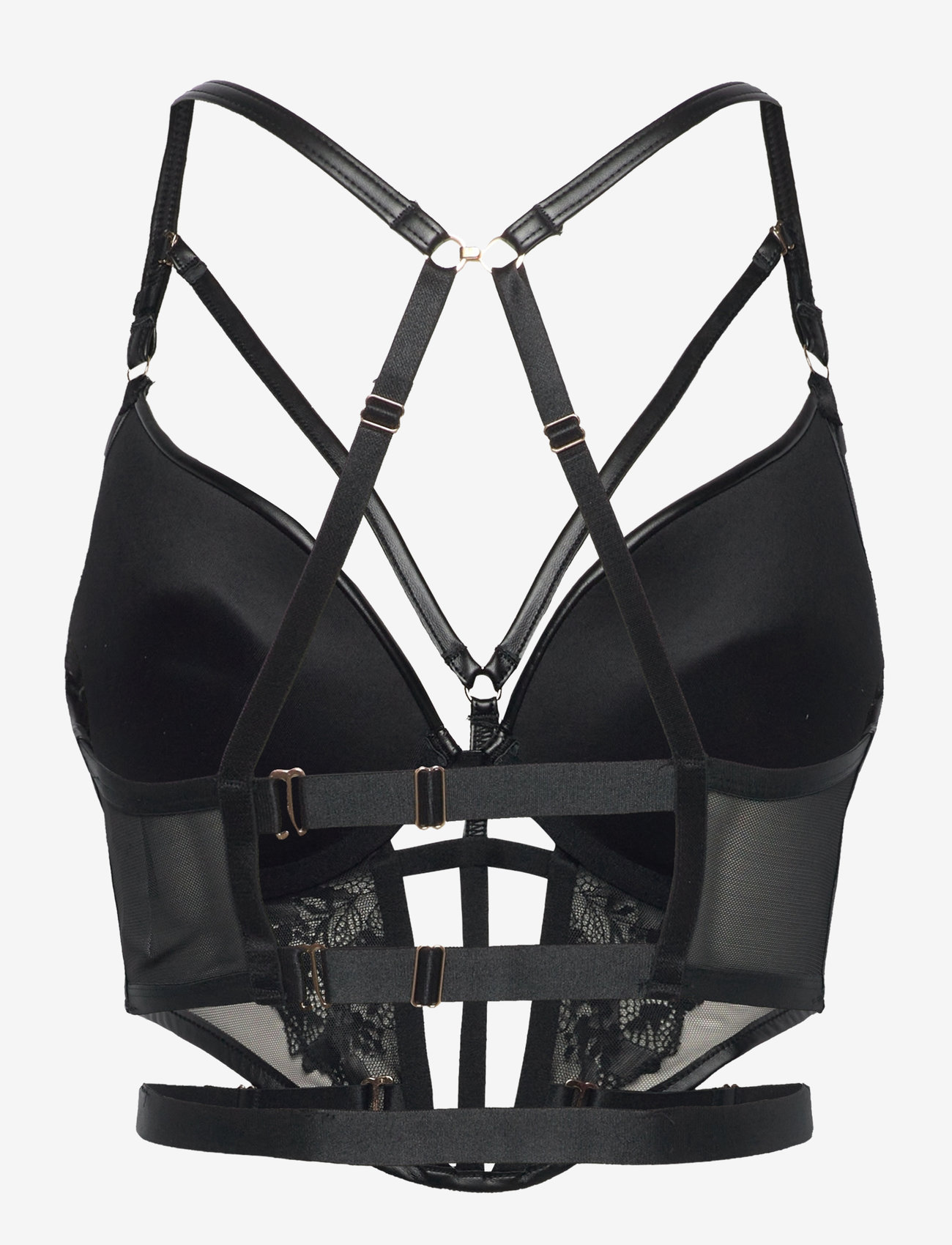 Hunkemöller - Nadia Padded Underwired Longline Push-Up Bra - caviar - 2