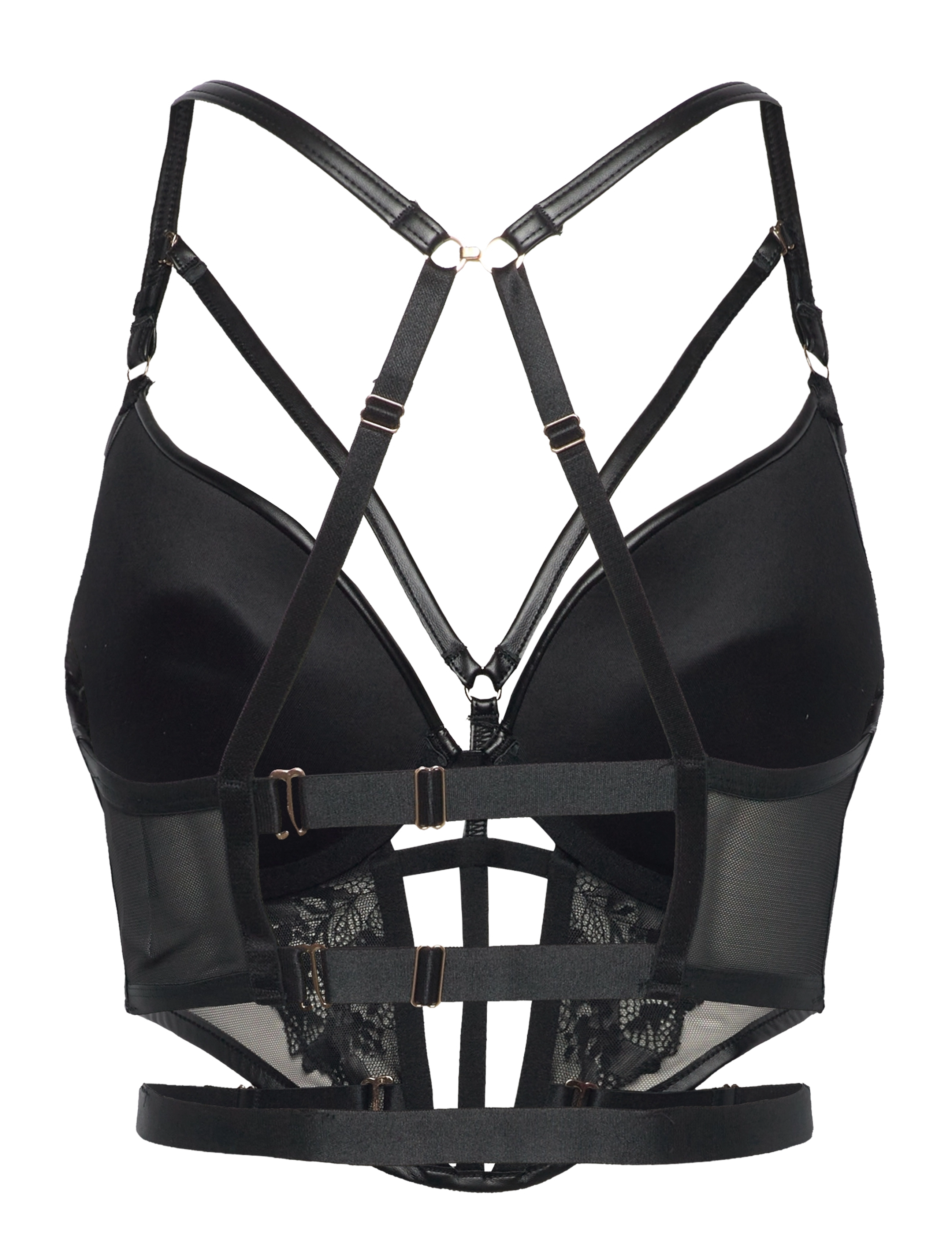 Hunkemöller - Nadia Padded Underwired Longline Push-Up Bra - caviar - 3