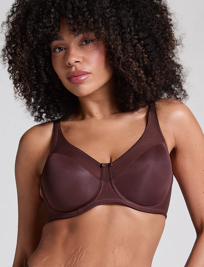 Hunkemöller - Nina Non-Padded Underwired Minimizer Bra - traadiga rinnahoidjad - chicory coffee - 0