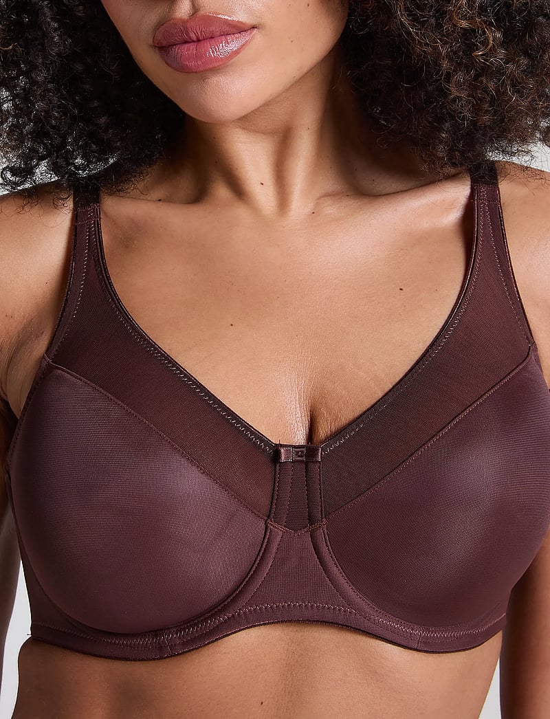 Hunkemöller - Nina Non-Padded Underwired Minimizer Bra - traadiga rinnahoidjad - chicory coffee - 3
