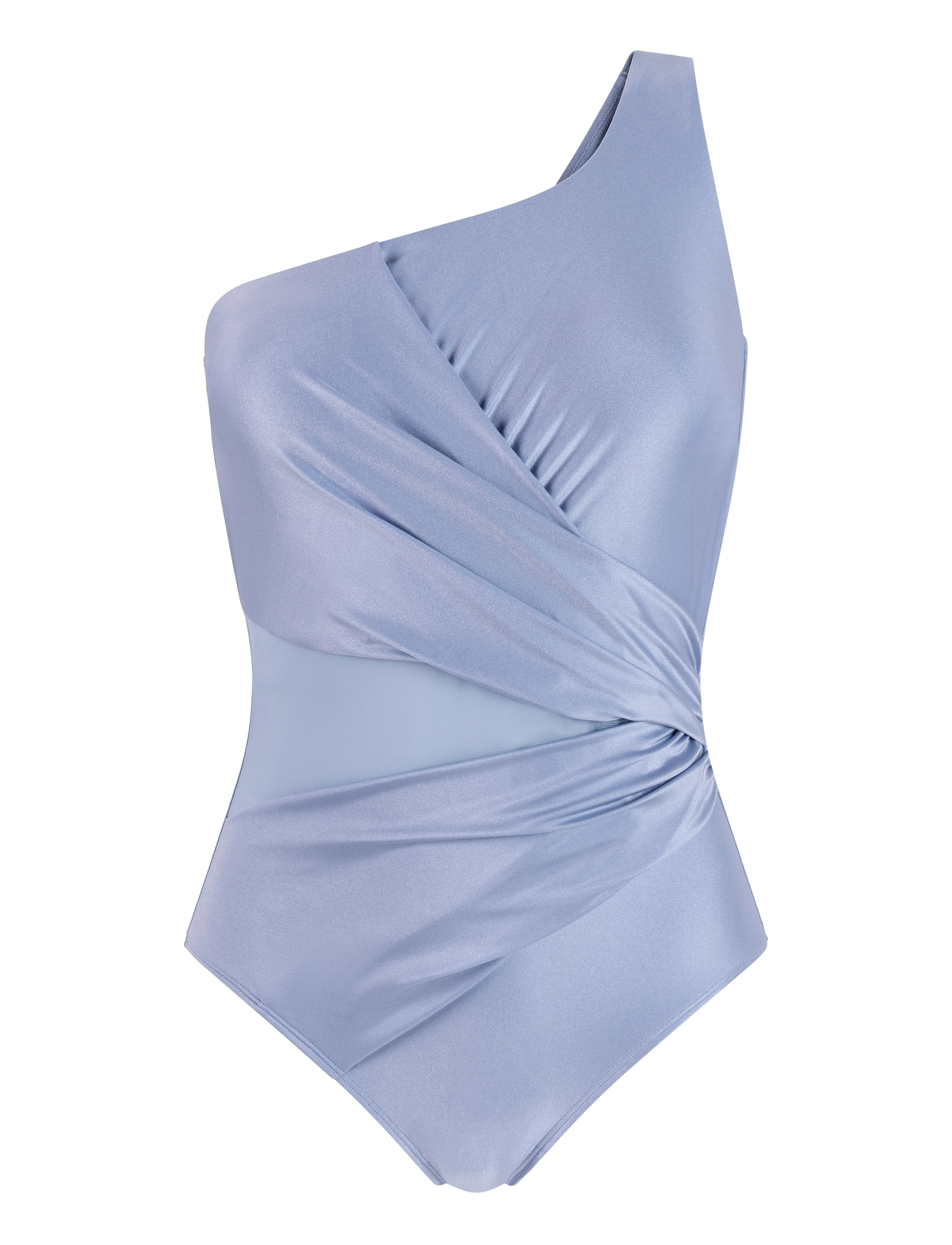 HUNKEMÖLLER Shaping Shell Mesh Badeanzug Blau - XS - Damen