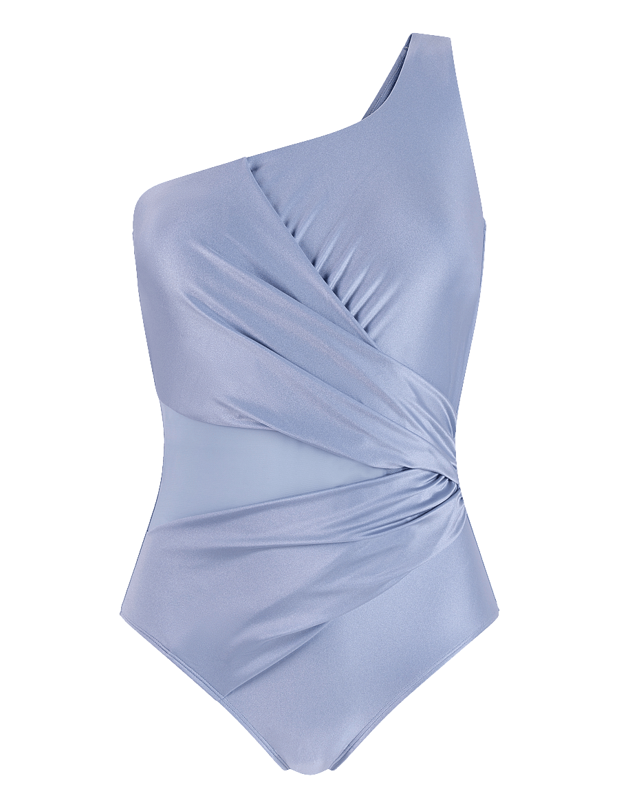 Hunkemöller - Shaping Shell Mesh Swimsuit - badedragter - forever blue - 1