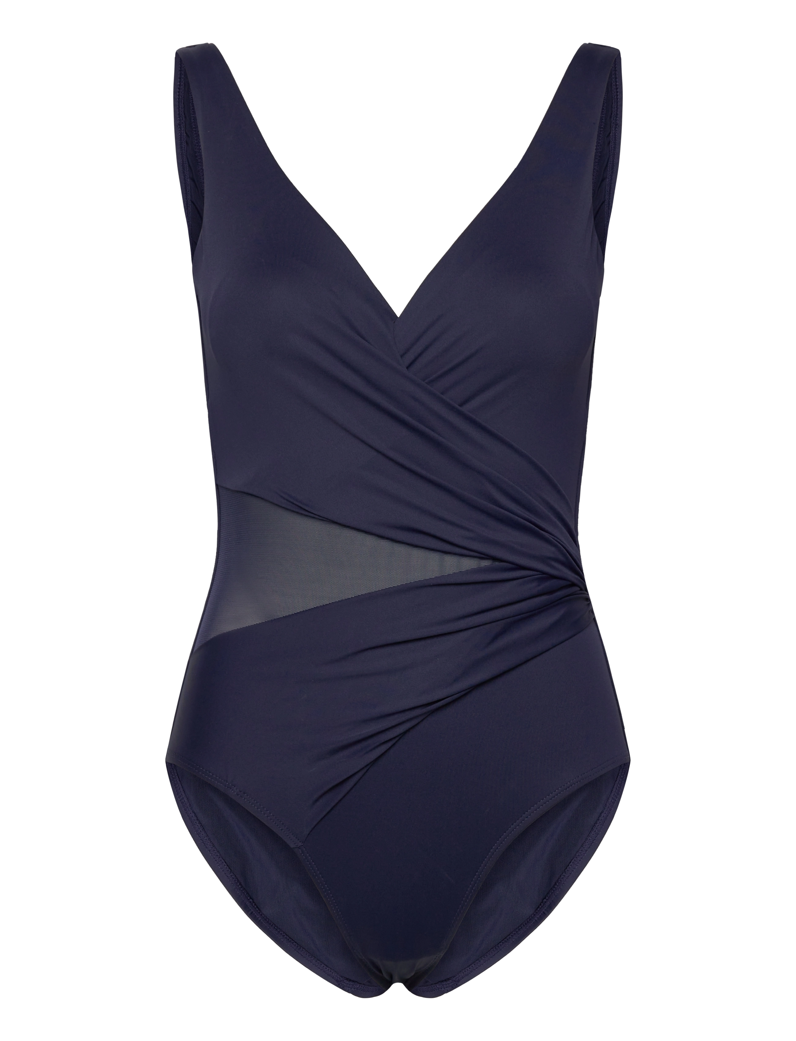 HUNKEMÖLLER Shaping Shell Mesh Badeanzug Navy - XS - Damen