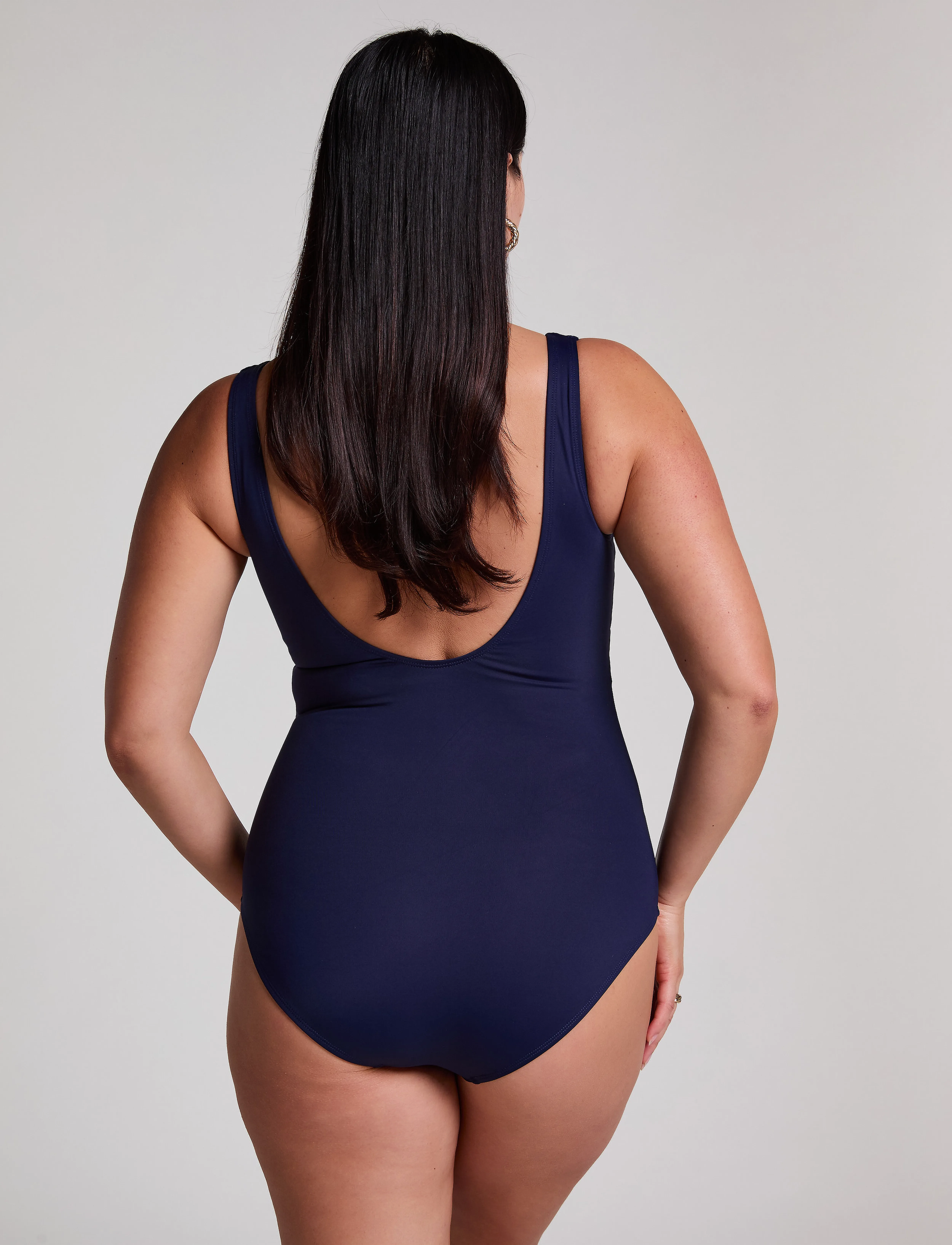 Hunkemöller - Shaping Shell Mesh Swimsuit - baddräkter - evening blue - 4