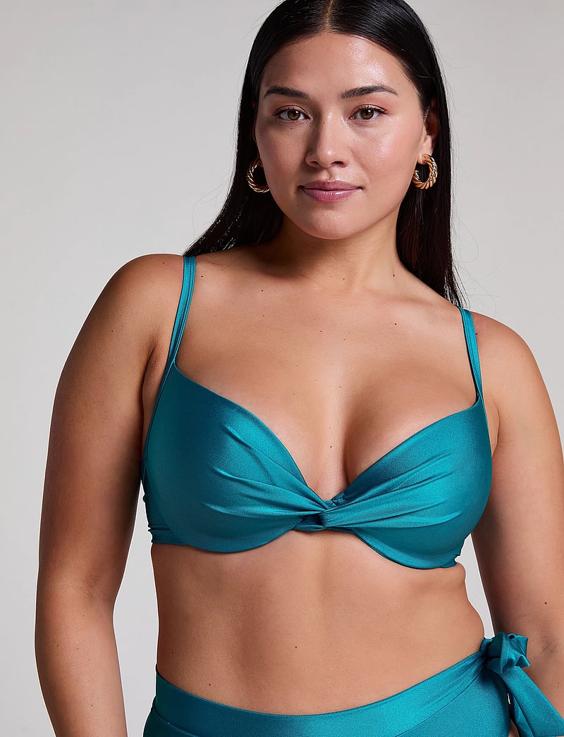 Hunkemöller - AQUA PP - vielutėmis sutvirtintos bikinio liemenėlės - hy teal 10317 - 3