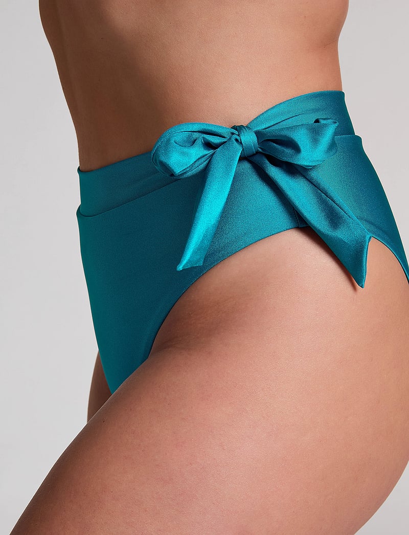 Hunkemöller - AQUA HIGH LEG HW - bikinitrosor med hög midja - hy teal 10317 - 3
