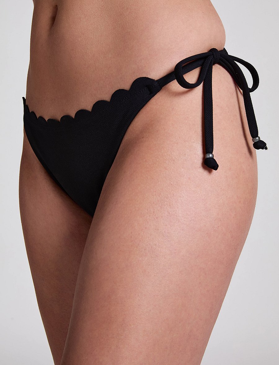 Hunkemöller - SCALLOP CHEEKY T - küljelt seotavad bikiinid - caviar - 3