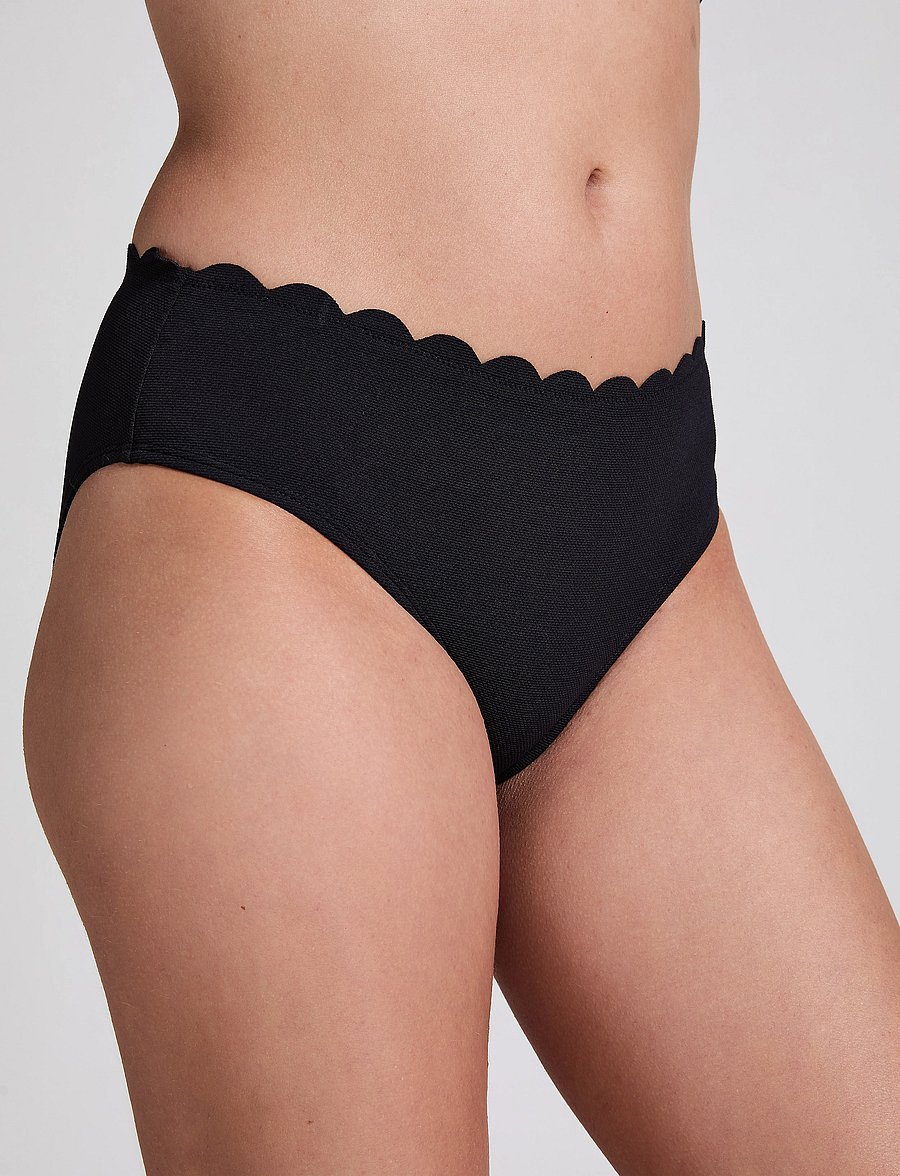 Hunkemöller - SCALLOP RIO MIDI - kõrge vöökohaga bikiinid - caviar - 3