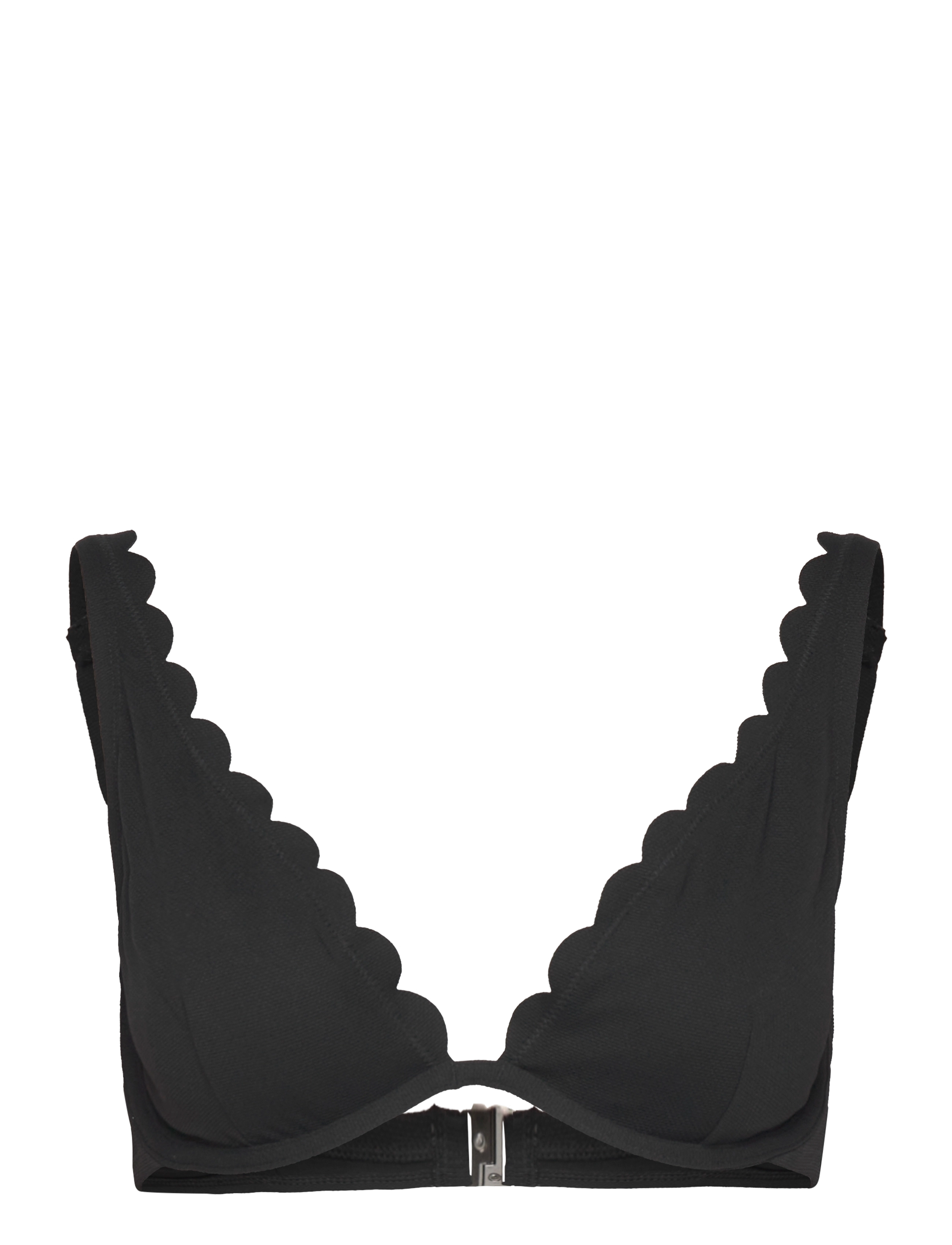 Hunkemöller SCALLOP UP - Bikinis - CAVIAR / black