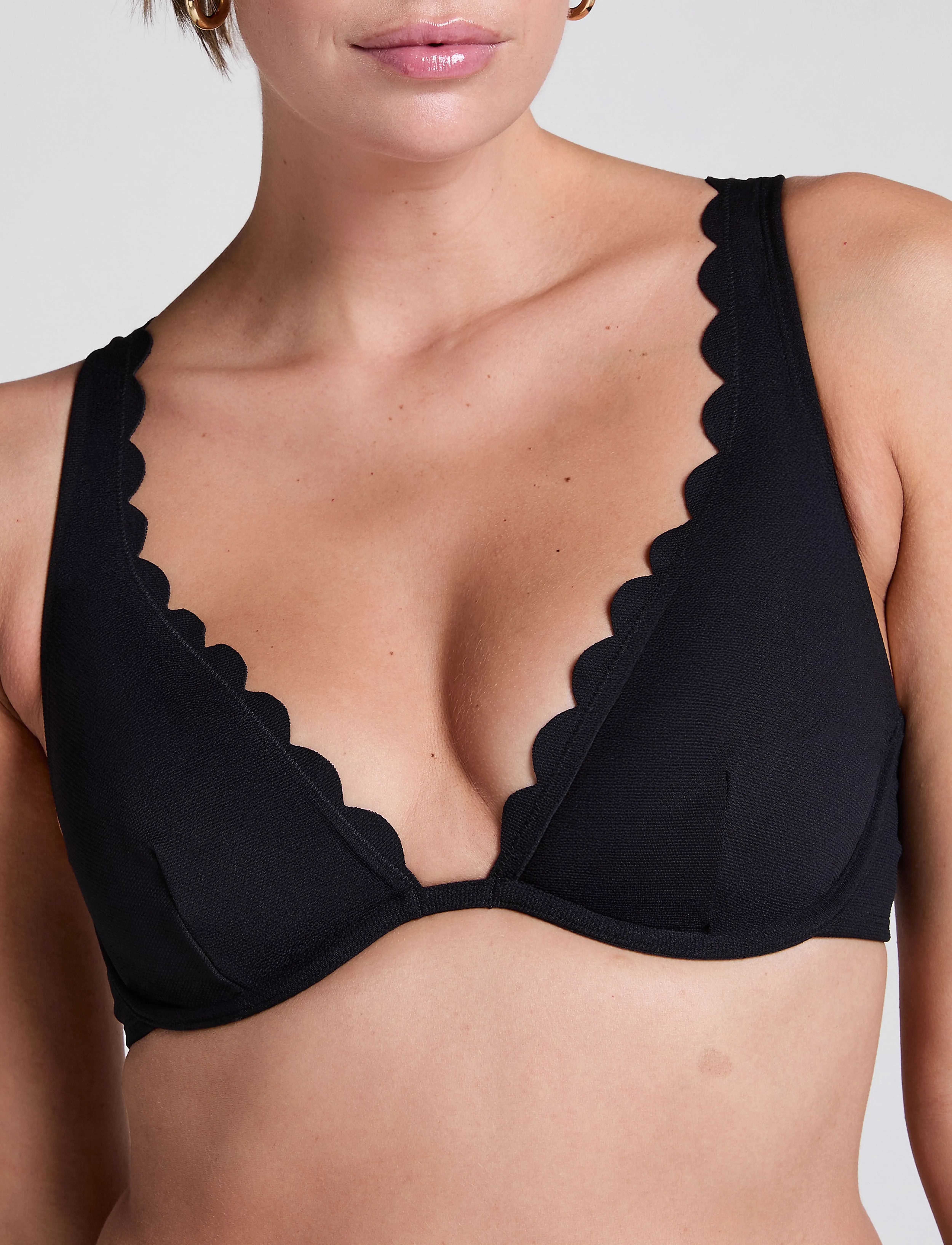 Hunkemöller SCALLOP UP - Vaatteet - CAVIAR / black