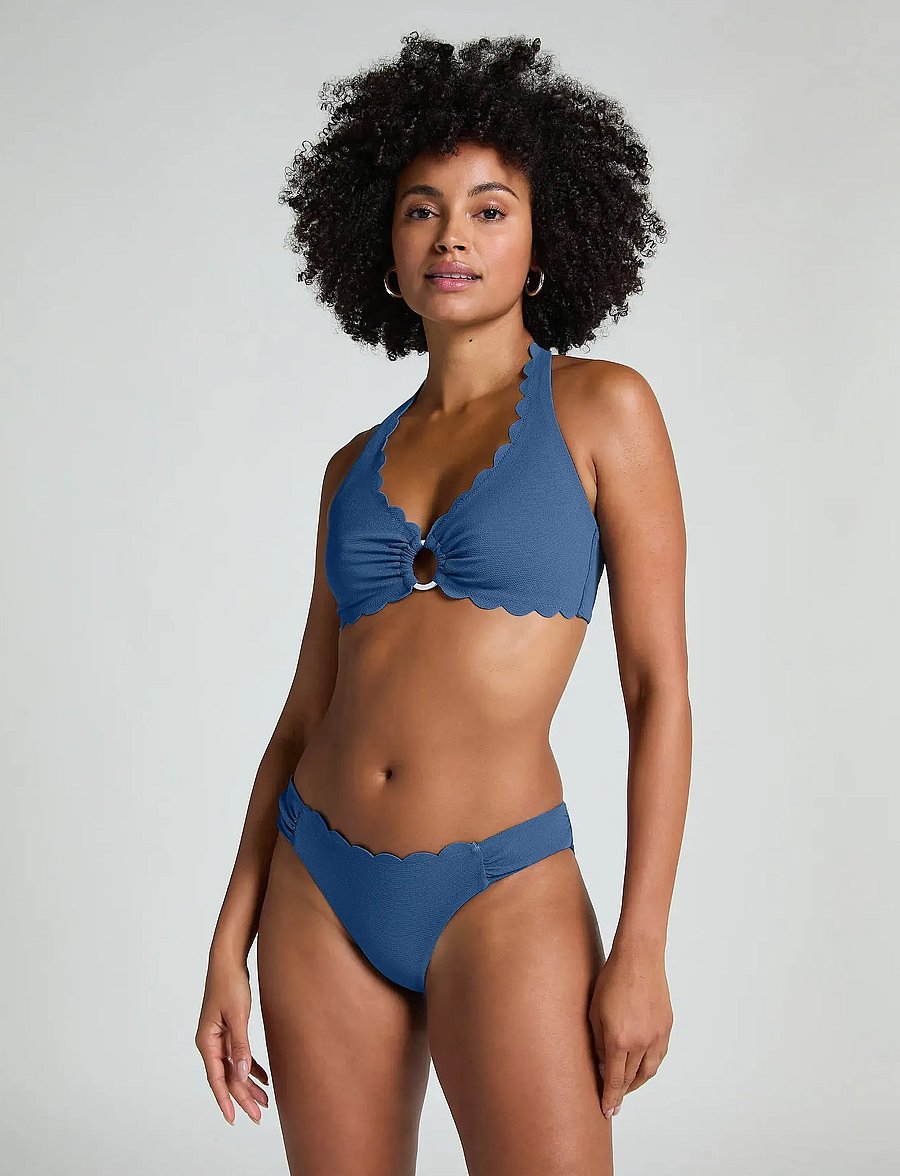 Hunkemöller - Scallop Rio Bikini Bottoms - brazilian bikinis - blue horizon - 0