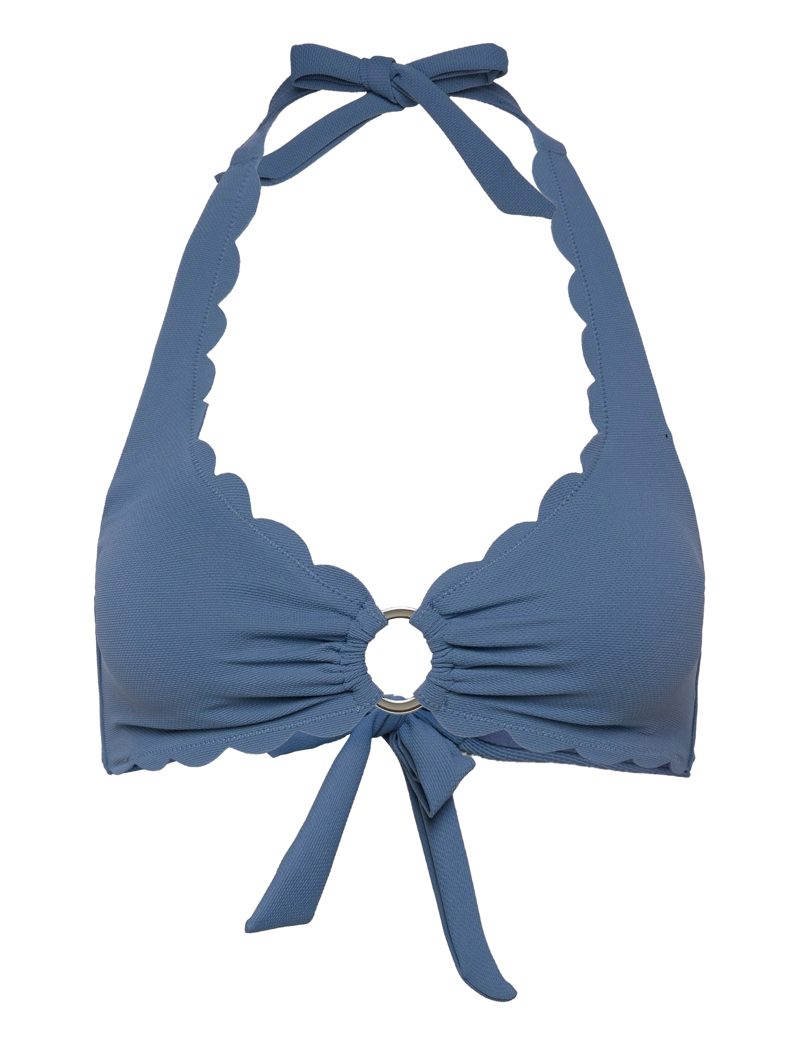 Hunkemöller - Scallop Halter Bikini Top - blue horizon - 1