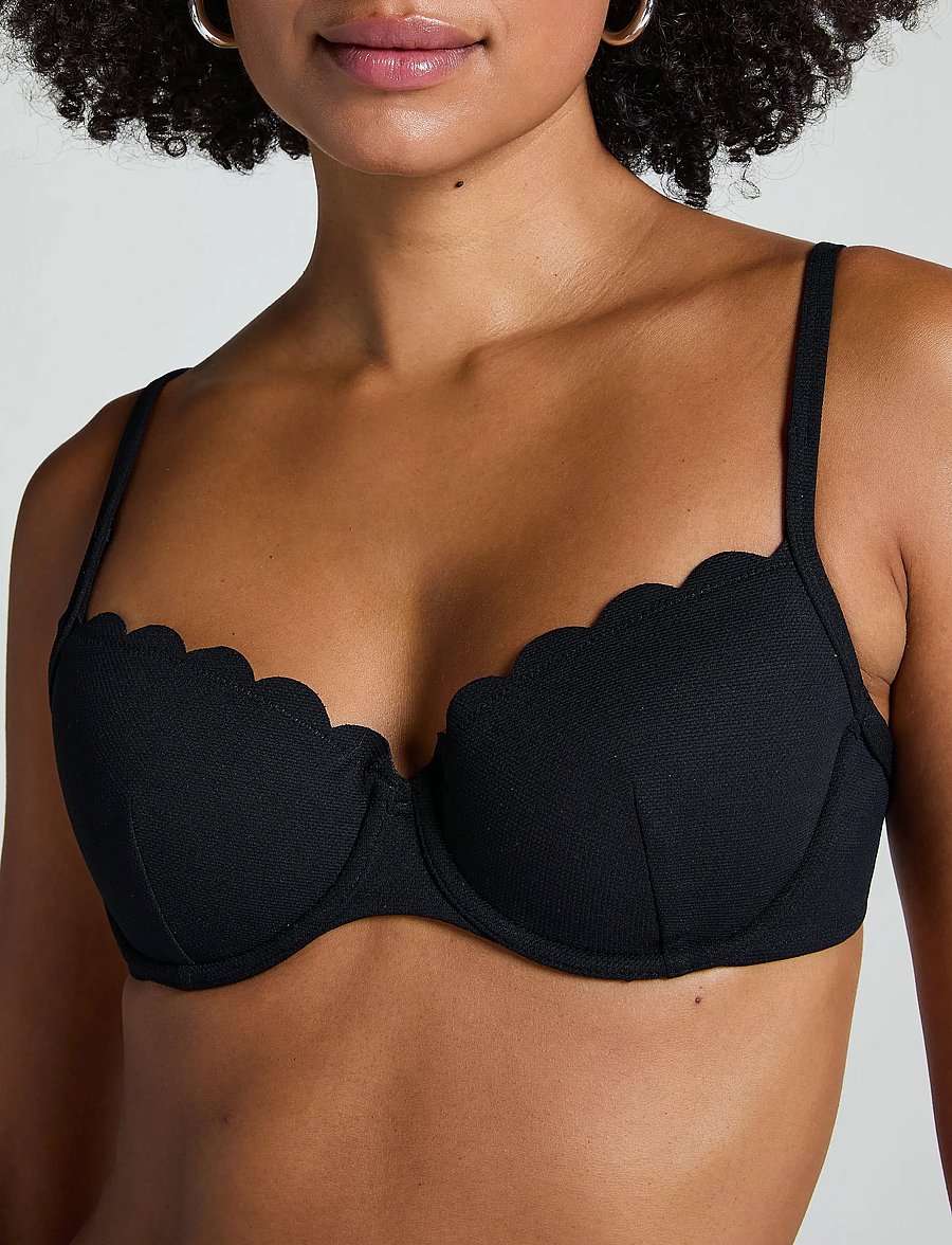 Hunkemöller - SCALLOP PD - vír bikinitoppar - caviar - 4