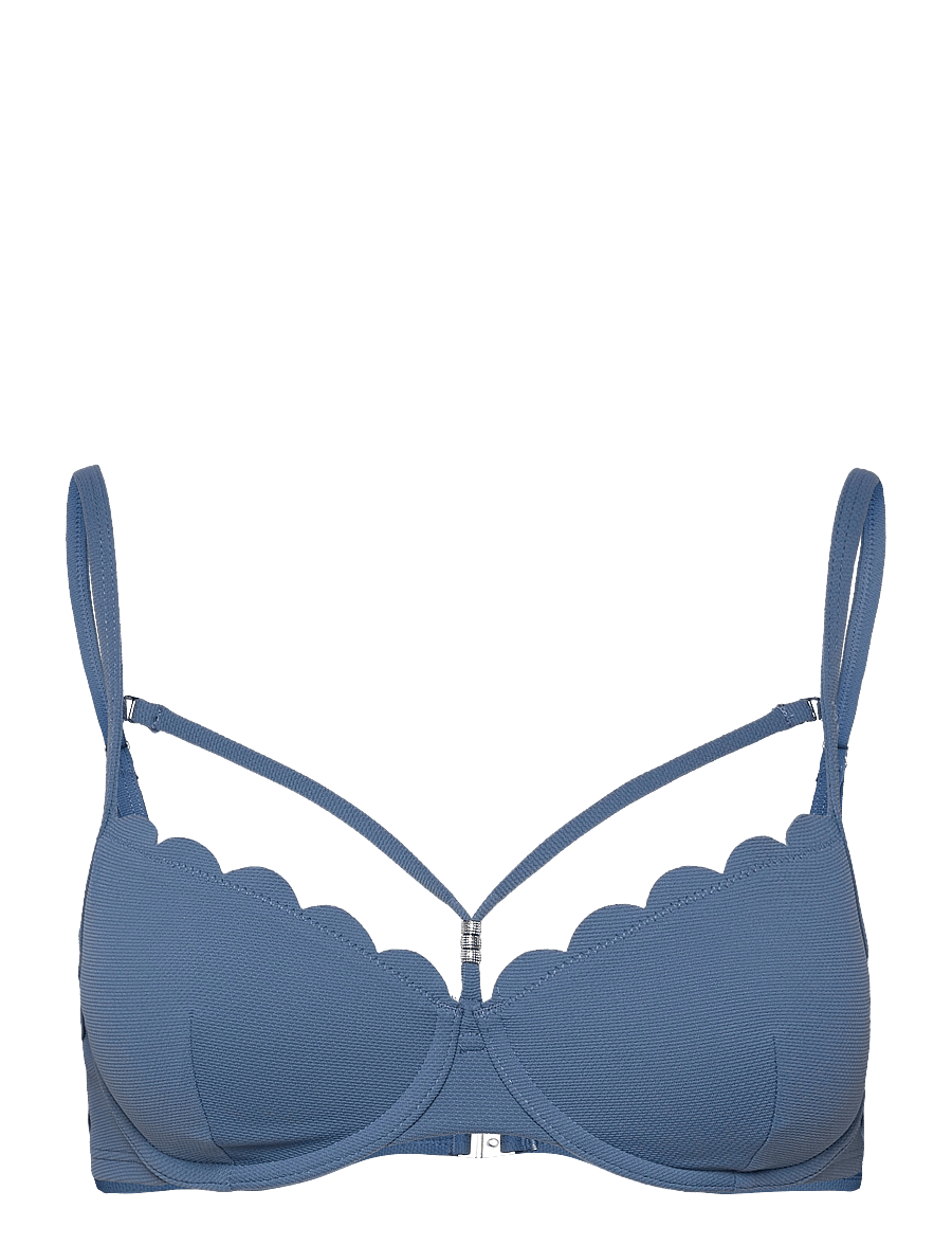 Hunkemöller - Scallop Padded Underwired Bikini Top - push-up bikini - blue horizon - 1