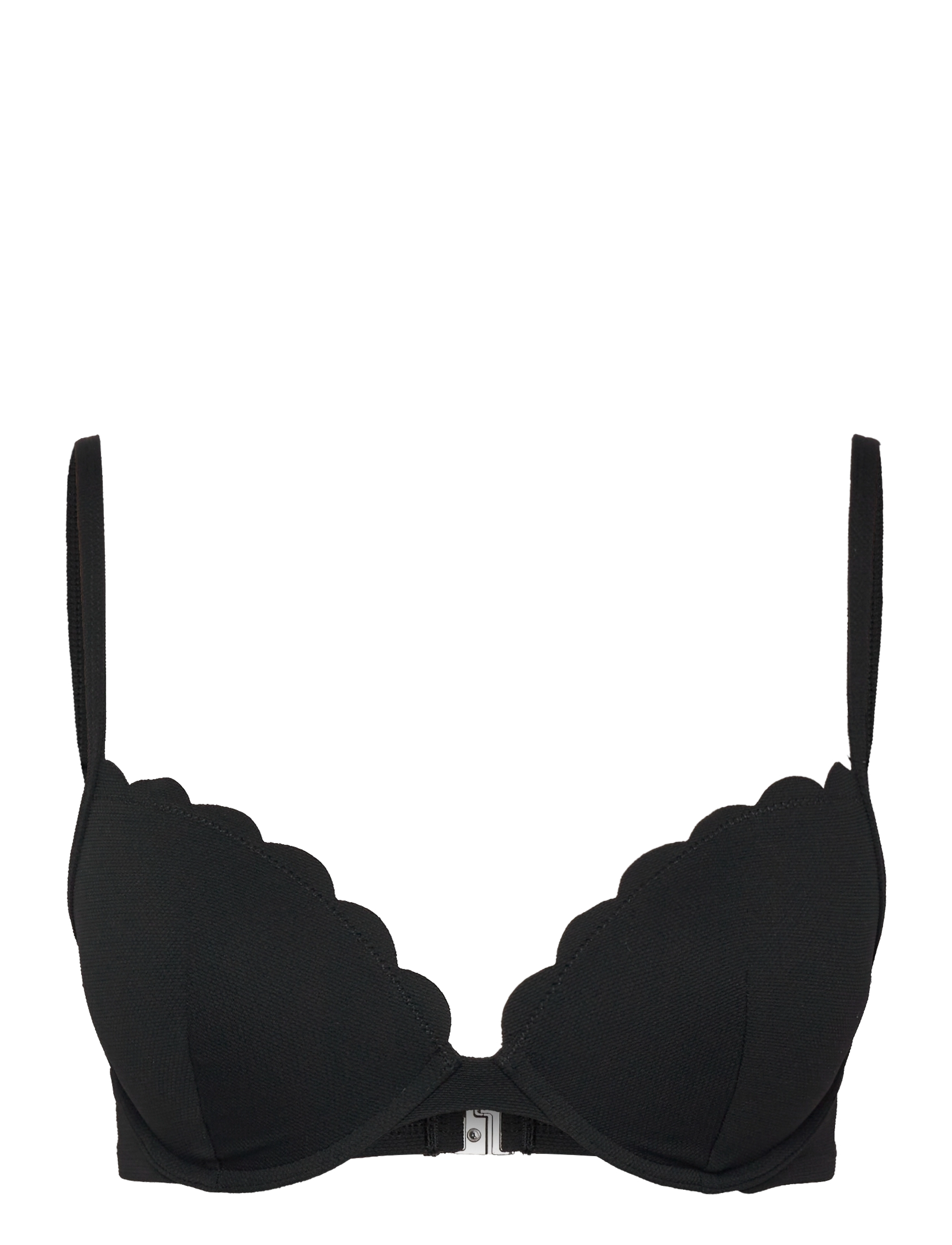 Hunkemöller SCALLOP PP PUSH - Bademode - CAVIAR / black