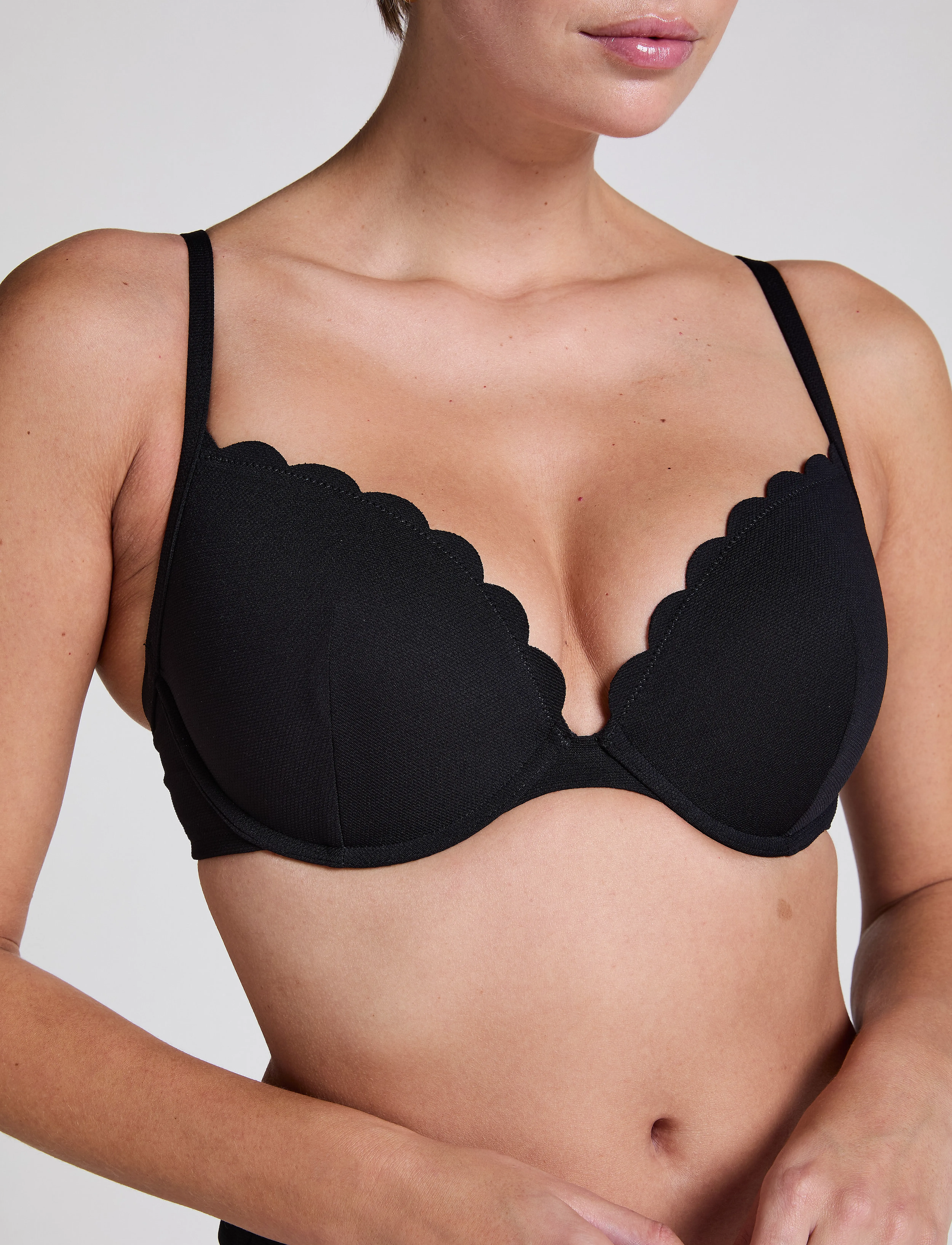Hunkemöller - SCALLOP PP PUSH - caviar - 3