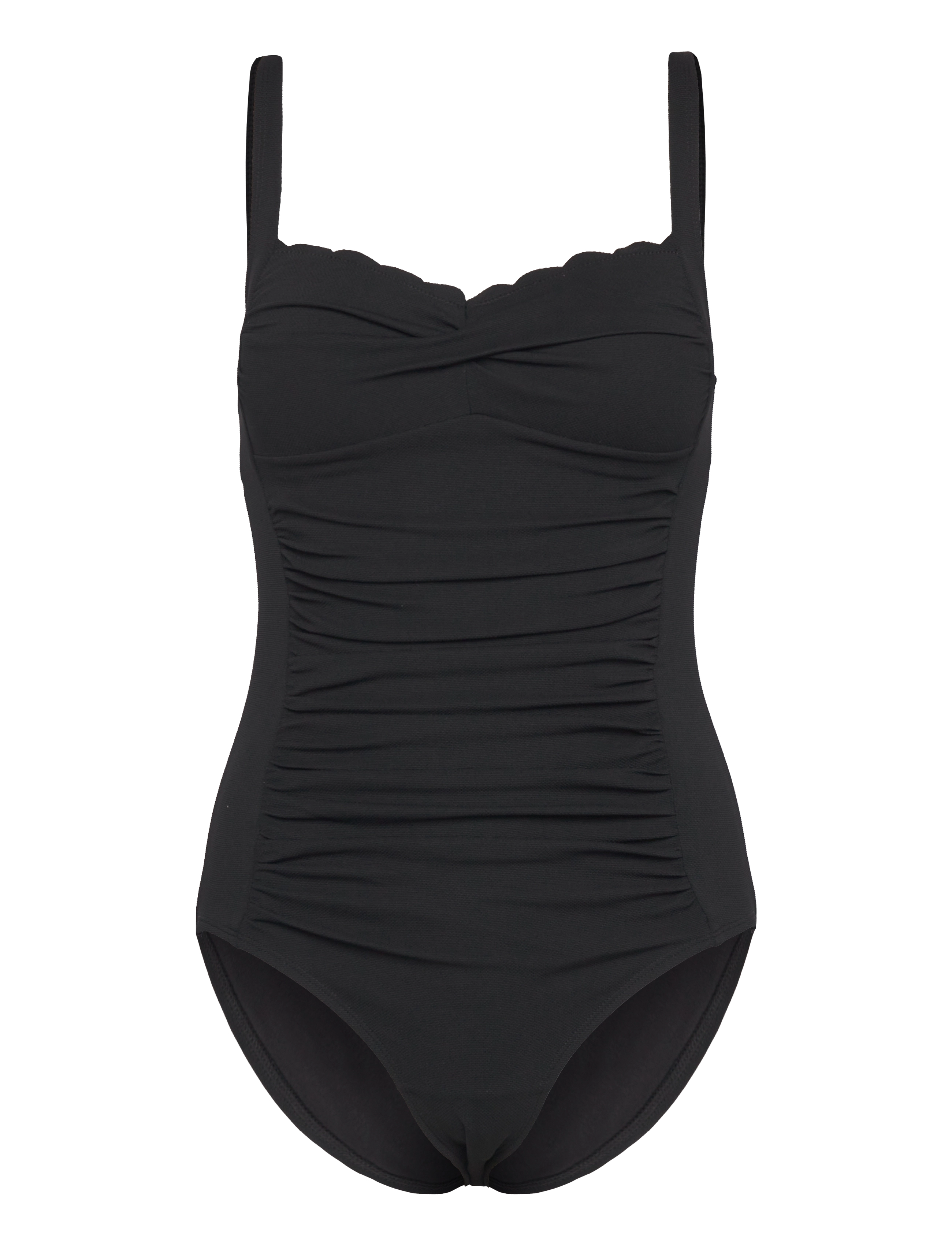Hunkemöller SCALLOP SHAPING BS O - Badeanzüge - CAVIAR / black