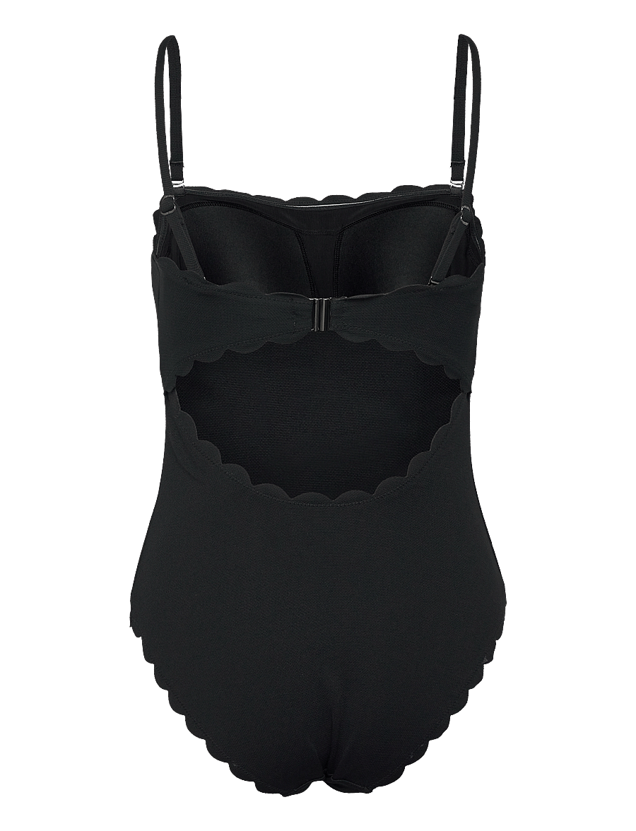 Hunkemöller - SCALLOP BANDEAU BS - badedragter - caviar - 2