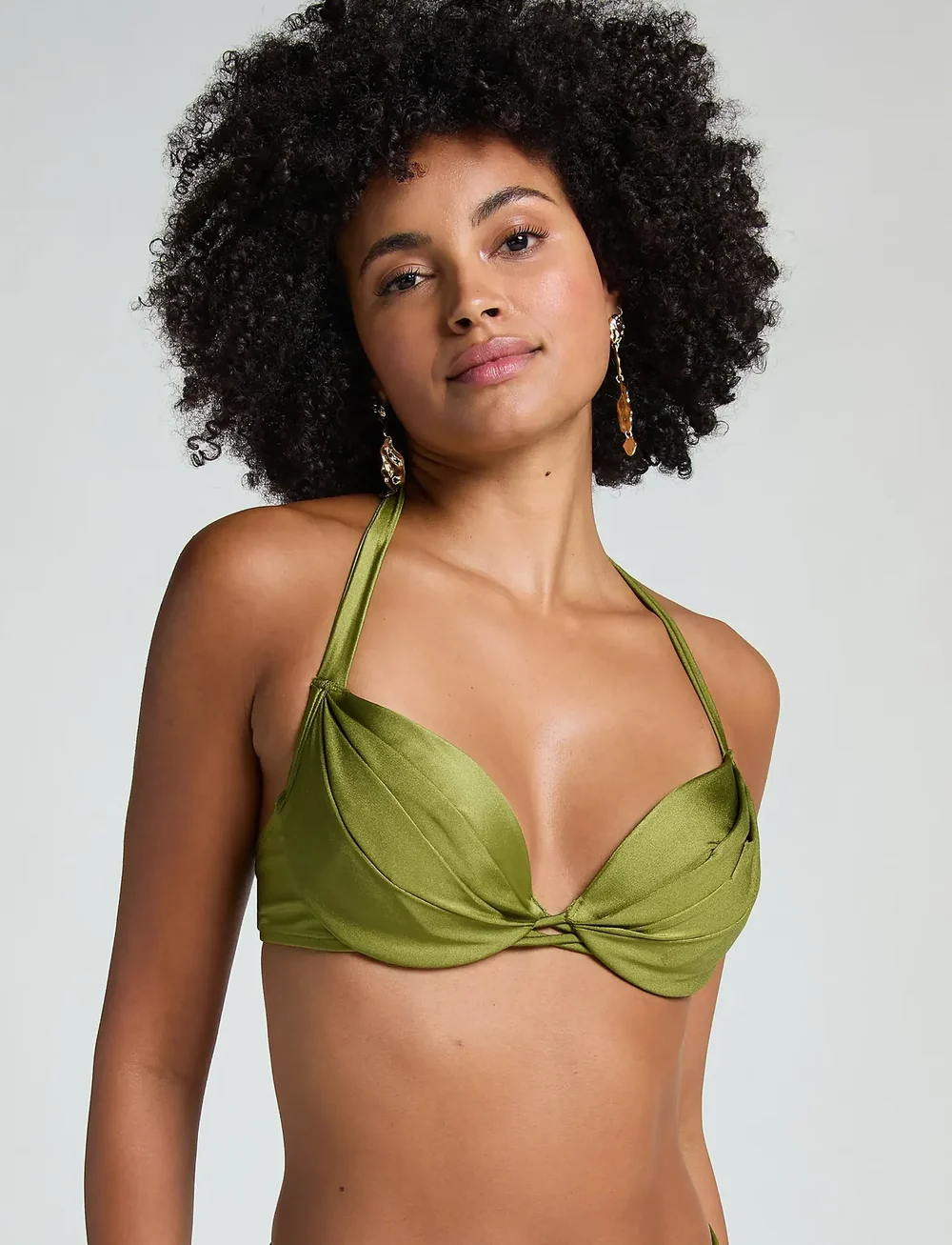 Hunkemöller - HOLBOX PLUNGE - bikini-oberteile mit bügel - calla green - 0