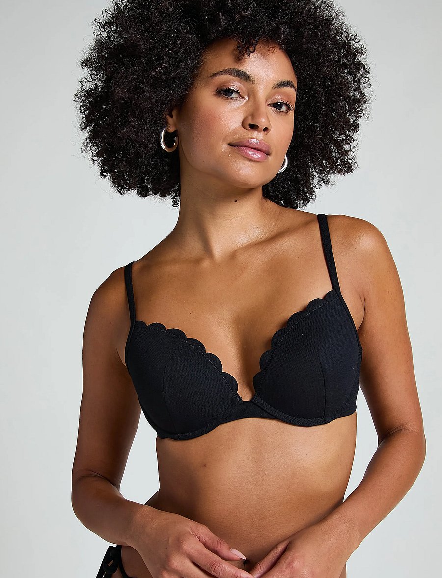 Hunkemöller - SCALLOP PP - bikini-oberteile mit bügel - caviar - 0