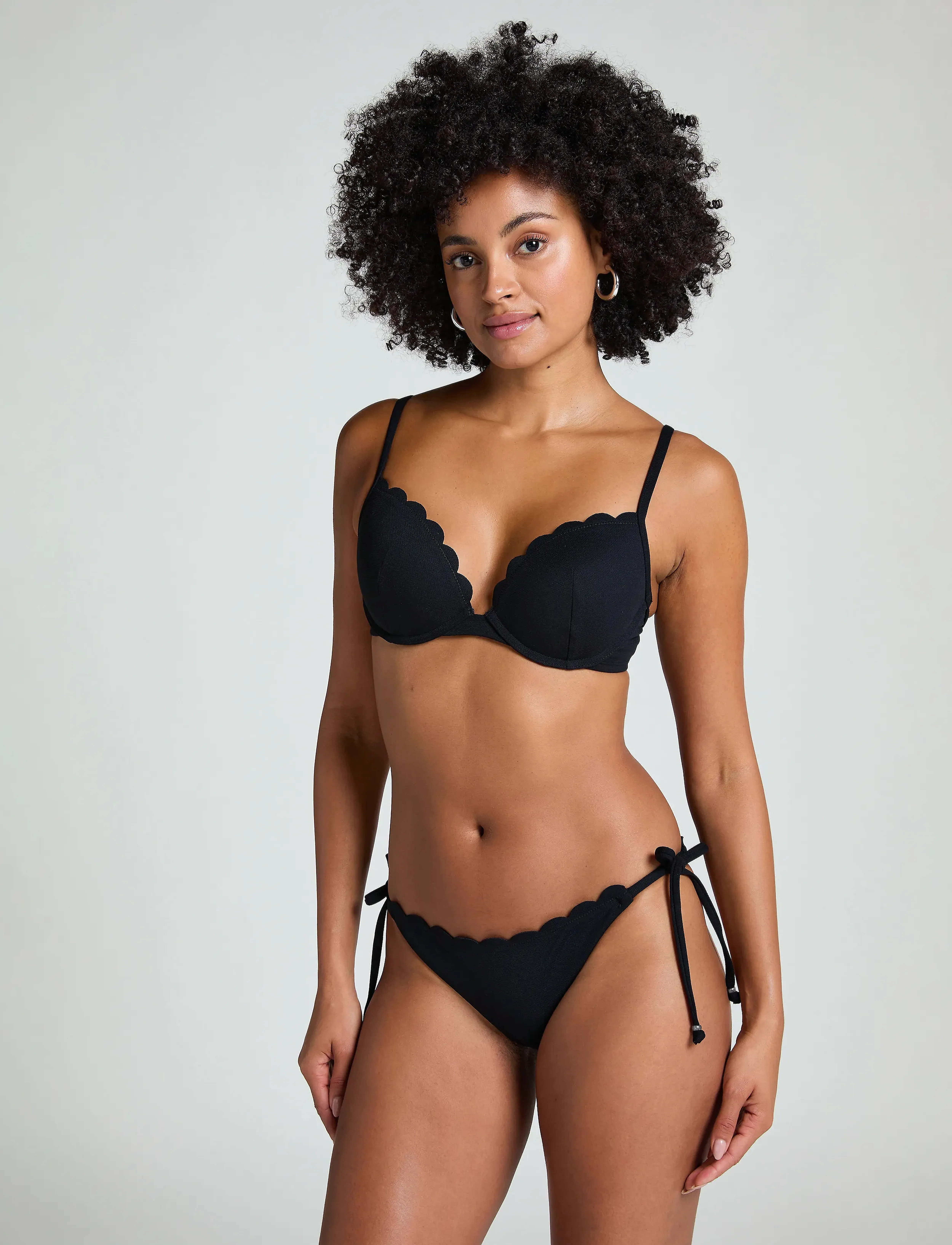 Hunkemöller - SCALLOP PP - bikinitoppar med bygel - caviar - 4