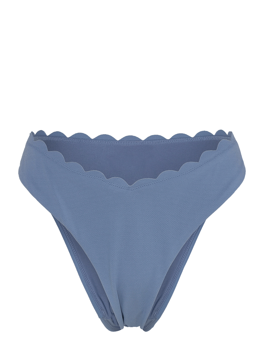 Hunkemöller - SCALLOP HIGH LEG R - brazilian bikinis - blue horizon - 1