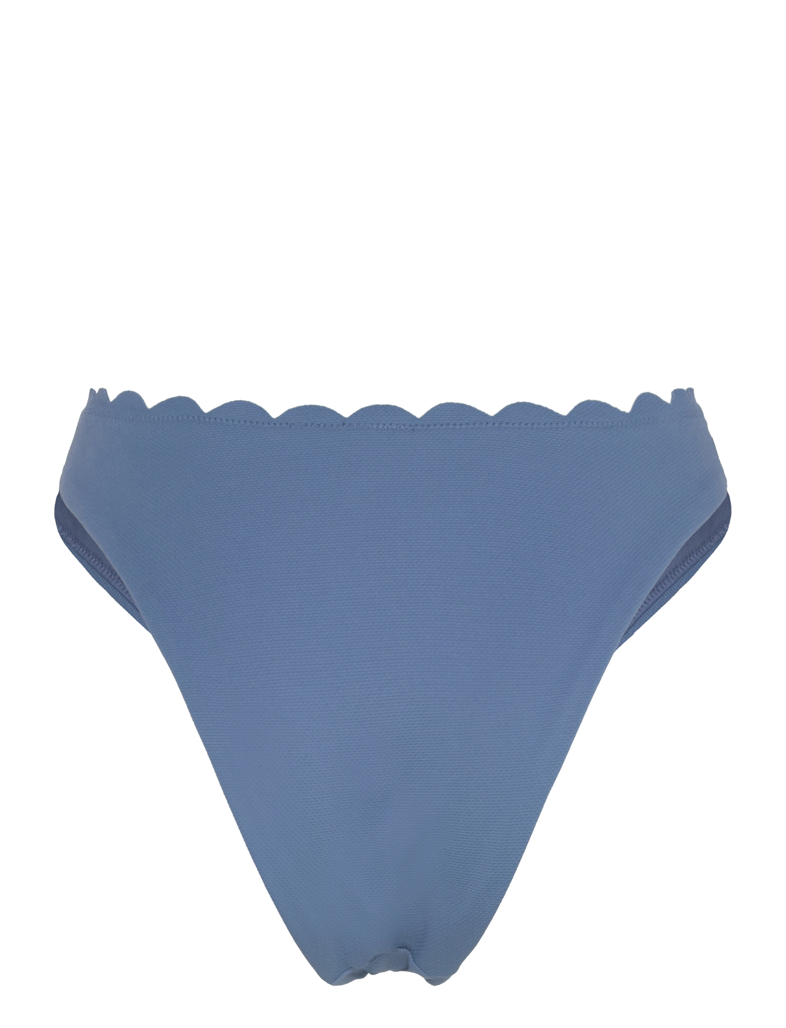 Hunkemöller - SCALLOP HIGH LEG R - brazilian bikiniai - blue horizon - 2